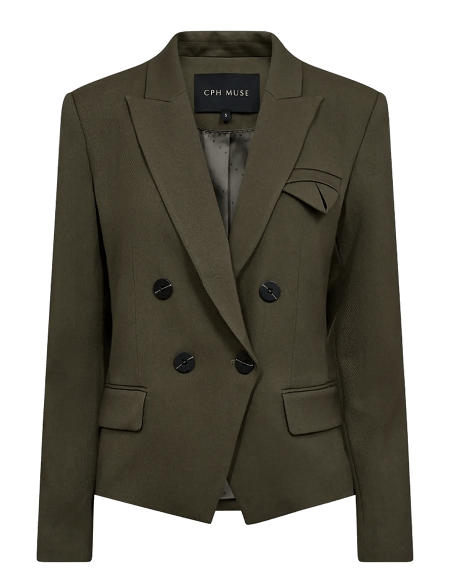 Copenhagen Muse - CMTAILOR-BLAZER - kaherealised pintsakud - ivy green melange - 0