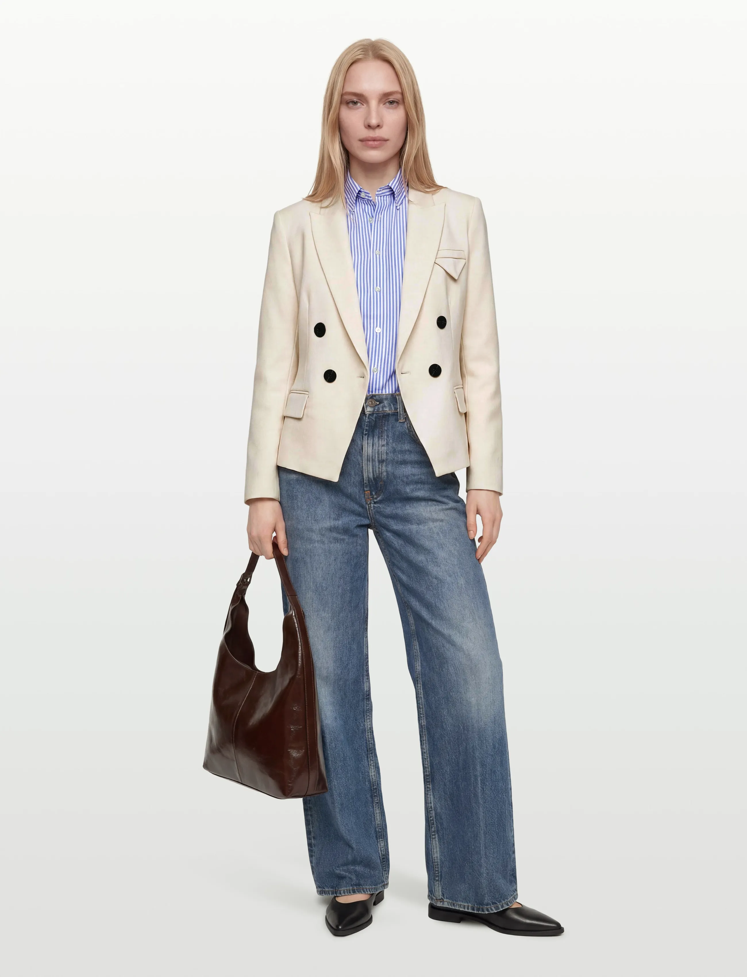 Copenhagen Muse Cmtailor-Blazer, XL, Blazer, Creme - Double Breasted Frauen