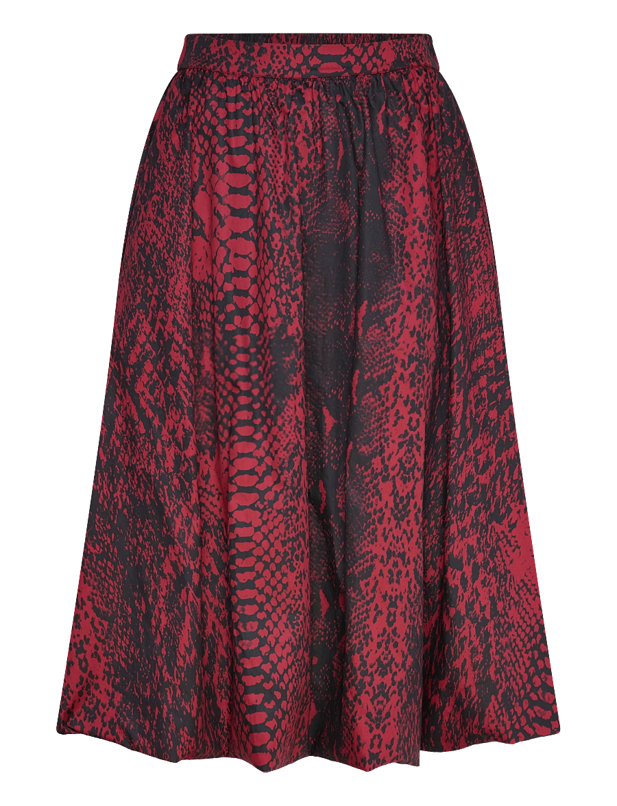 Copenhagen Muse - CMSHIRLEY-SKIRT is a balloon skirt in an premium material with elasticated back, - midiseelikud - red pear w. black - 1