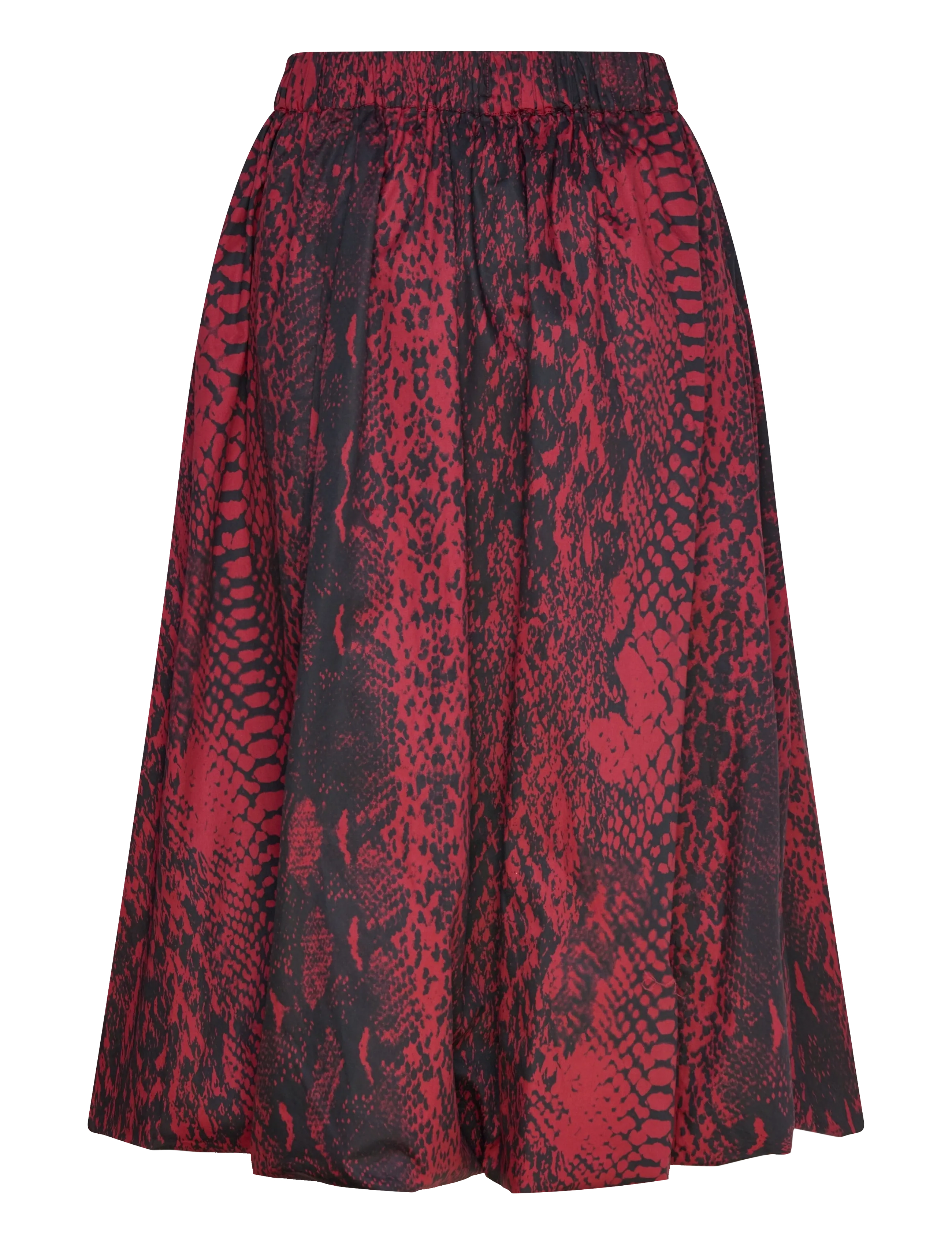 Copenhagen Muse - CMSHIRLEY-SKIRT is a balloon skirt in an premium material with elasticated back, - jupes midi - red pear w. black - 1