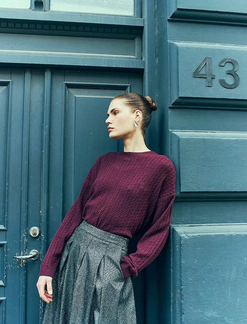 Copenhagen Muse - CMCASHMERE-PULLOVER - strikkegensere - windsor wine - 0