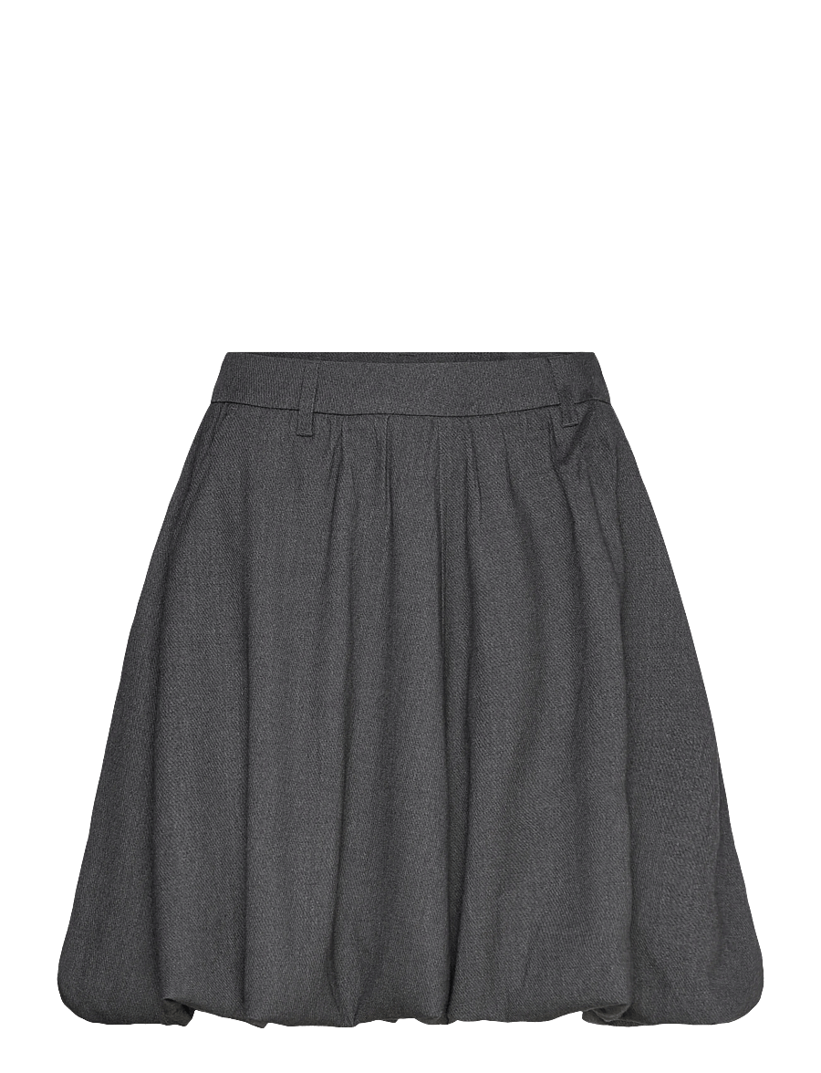 Copenhagen Muse - CMTAILOR-SKIRT is a short balloon skirt in the iconic Tailor material with side - korte nederdele - med. grey melange - 1