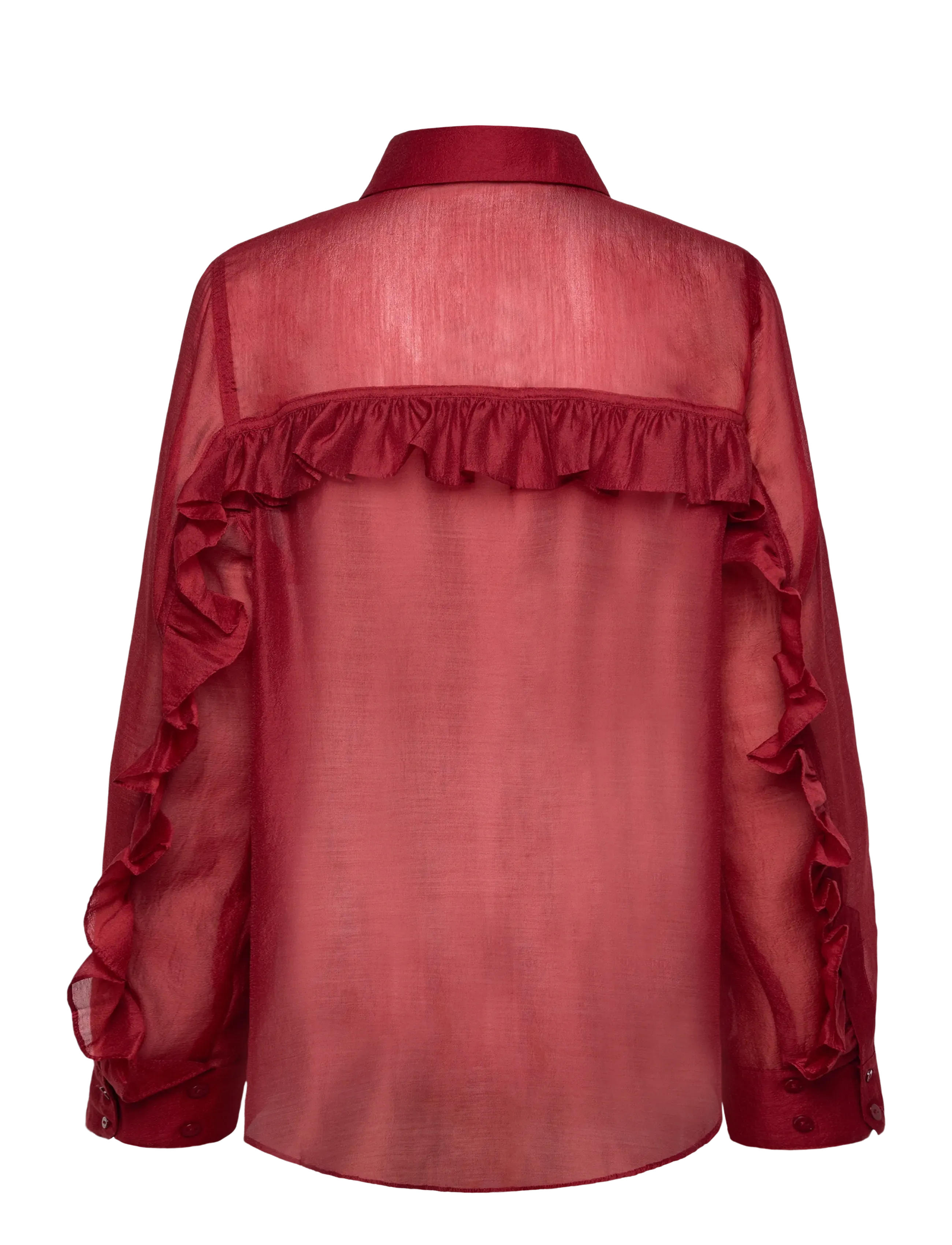 Copenhagen Muse - CMBLUEBELL-SHIRT - langärmlige blusen - red pear - 1