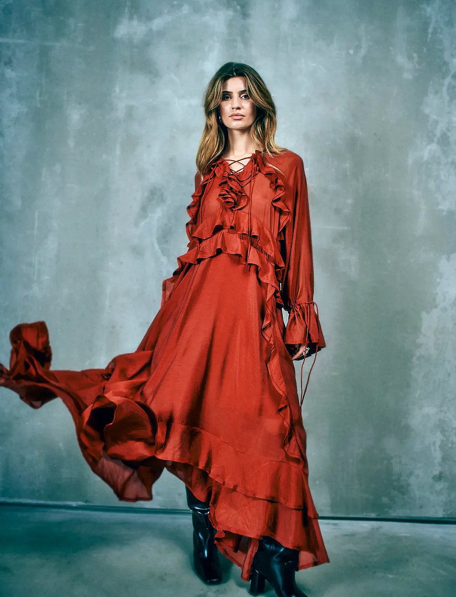 Copenhagen Muse - CMNORMA-DRESS - maksikleidid - red pear - 0