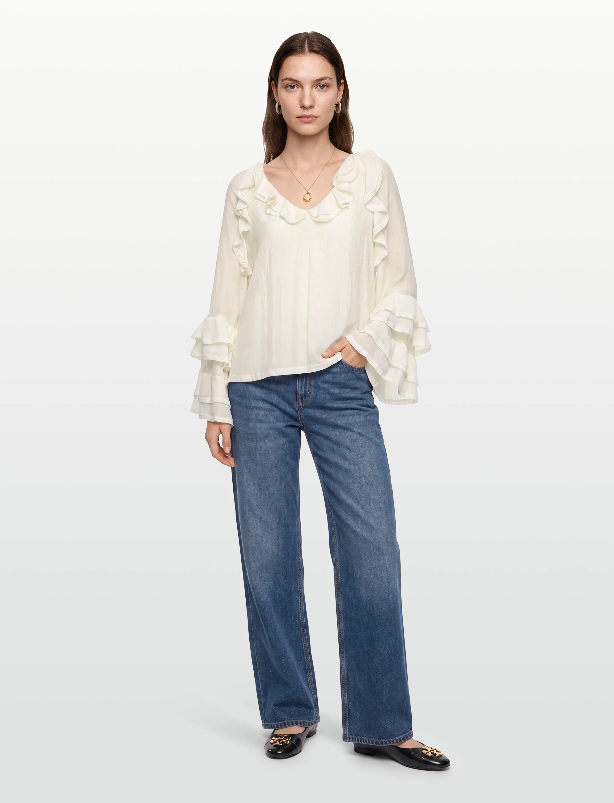 Copenhagen Muse - CMNORMA-BLOUSE - langärmlige blusen - jet stream - 0