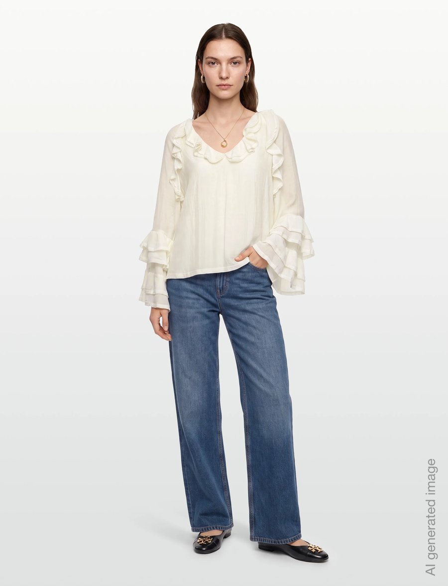 Copenhagen Muse - CMNORMA-BLOUSE - langärmelige blusen - jet stream - 0