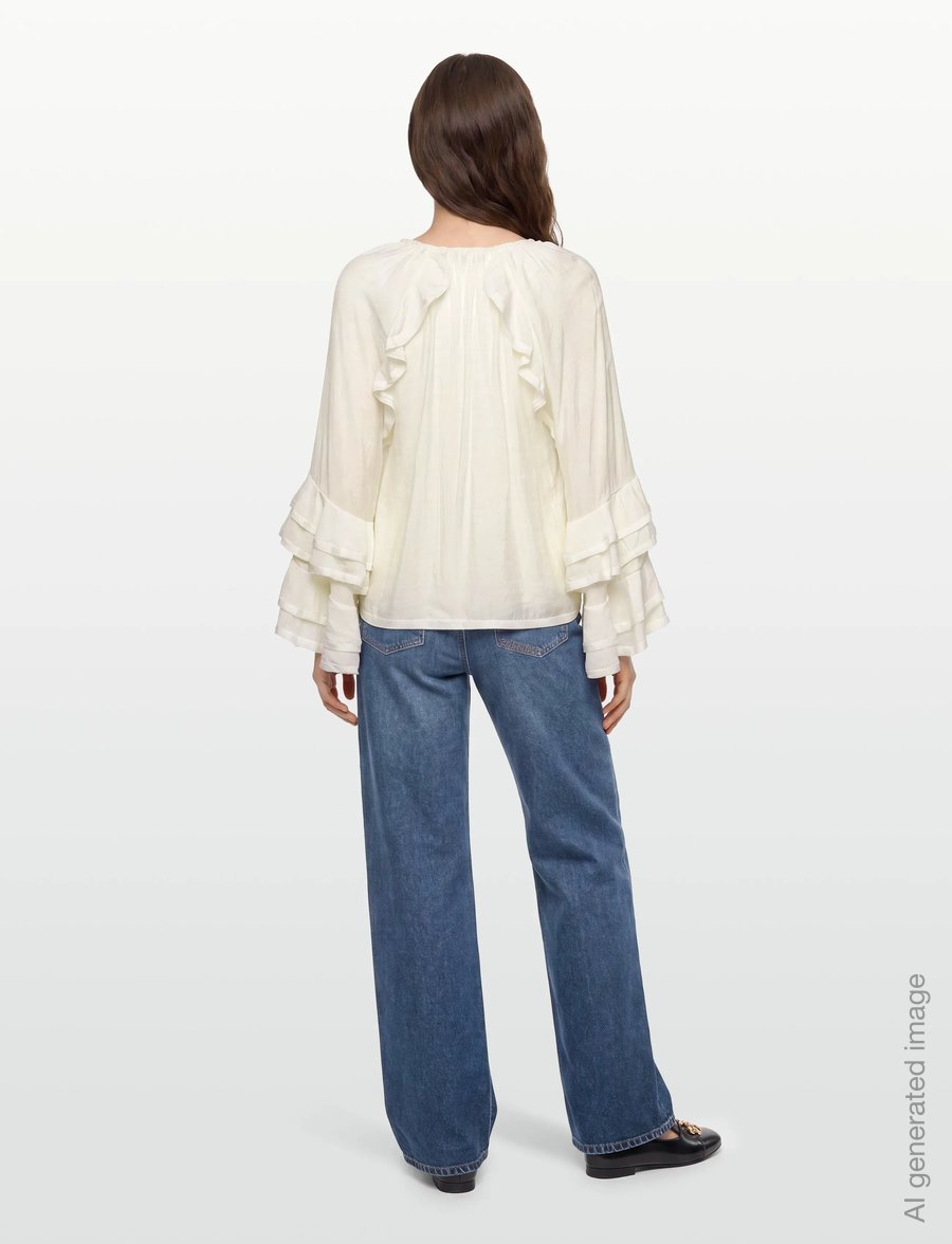 Copenhagen Muse - CMNORMA-BLOUSE - langärmelige blusen - jet stream - 4