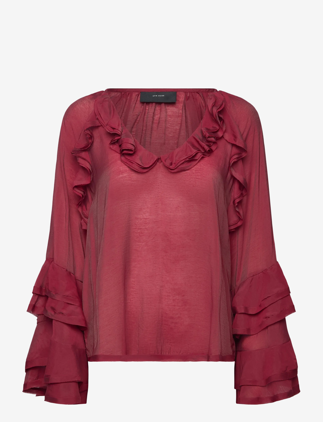 Copenhagen Muse - CMNORMA-BLOUSE - long sleeved blouses - red pear - 0