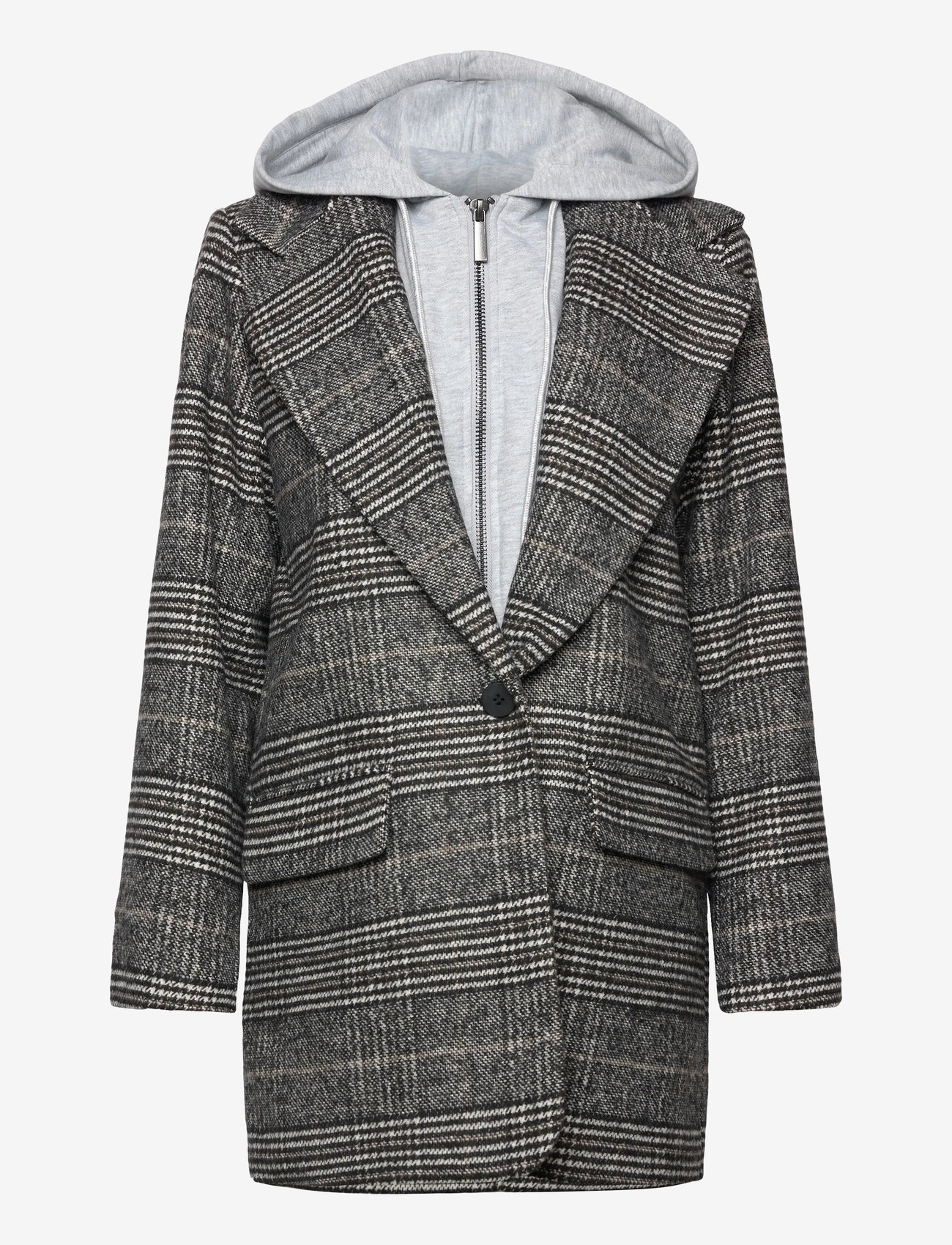 Copenhagen Muse - CMHOODIE-JACKET is a jacket in a premium wool blend with a logo printed lining, - vinterjakker - black w. jet stream - 1