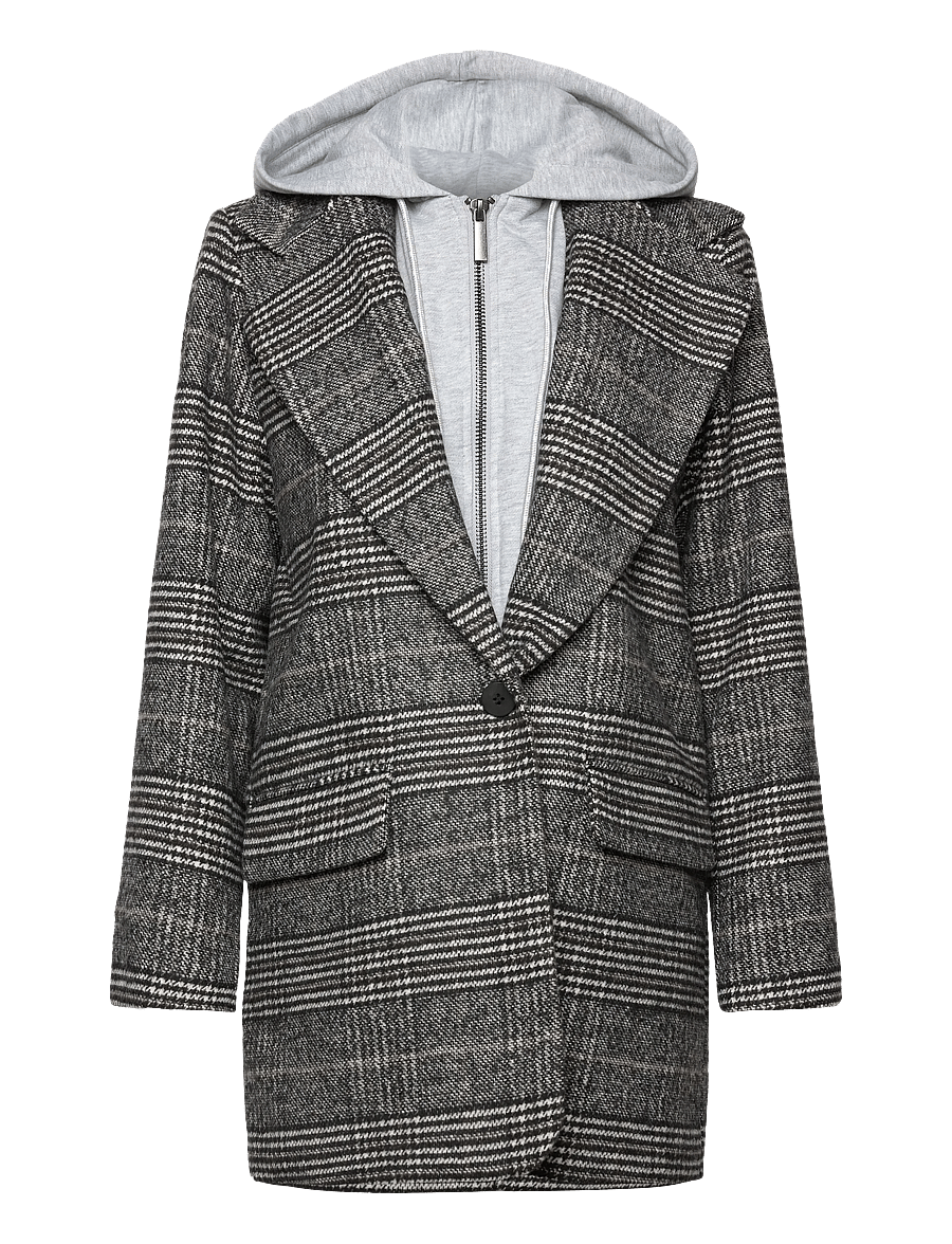 Copenhagen Muse - CMHOODIE-JACKET is a jacket in a premium wool blend with a logo printed lining, - vinterjakker - black w. jet stream - 1