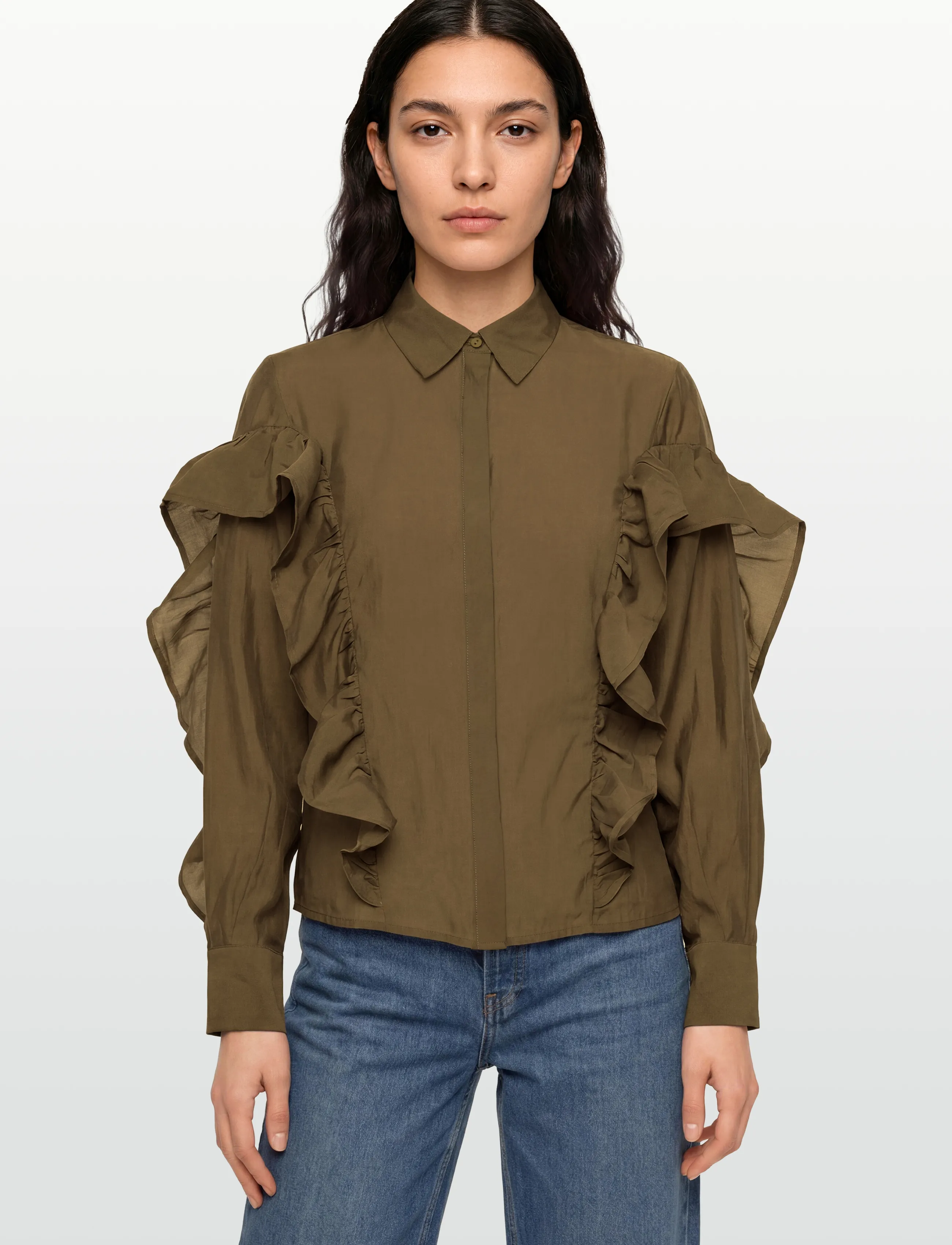 Copenhagen Muse - CMMOLLY-SHIRT - langärmlige hemden - military olive - 3