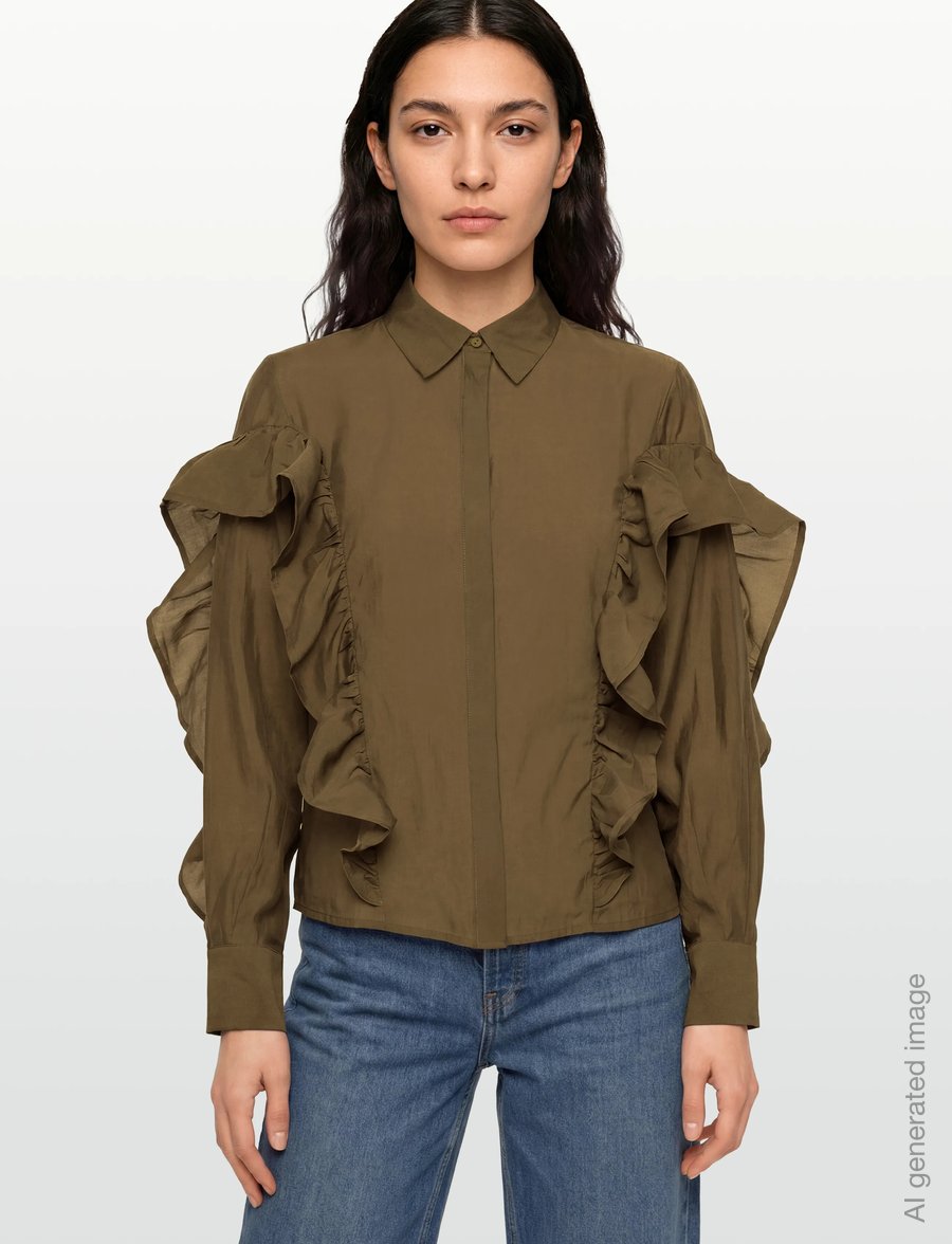 Copenhagen Muse - CMMOLLY-SHIRT - langärmlige hemden - military olive - 3