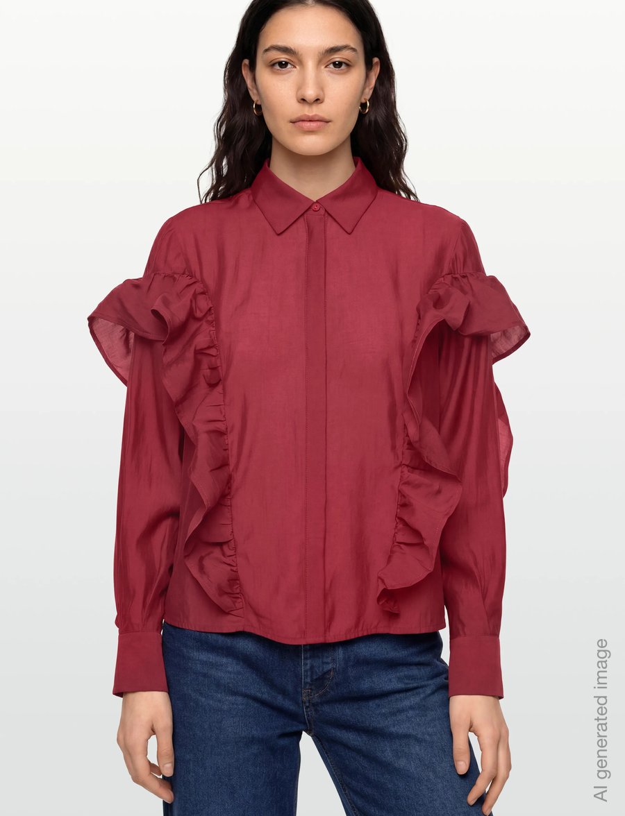 Copenhagen Muse - CMMOLLY-SHIRT - long-sleeved shirts - red pear - 3