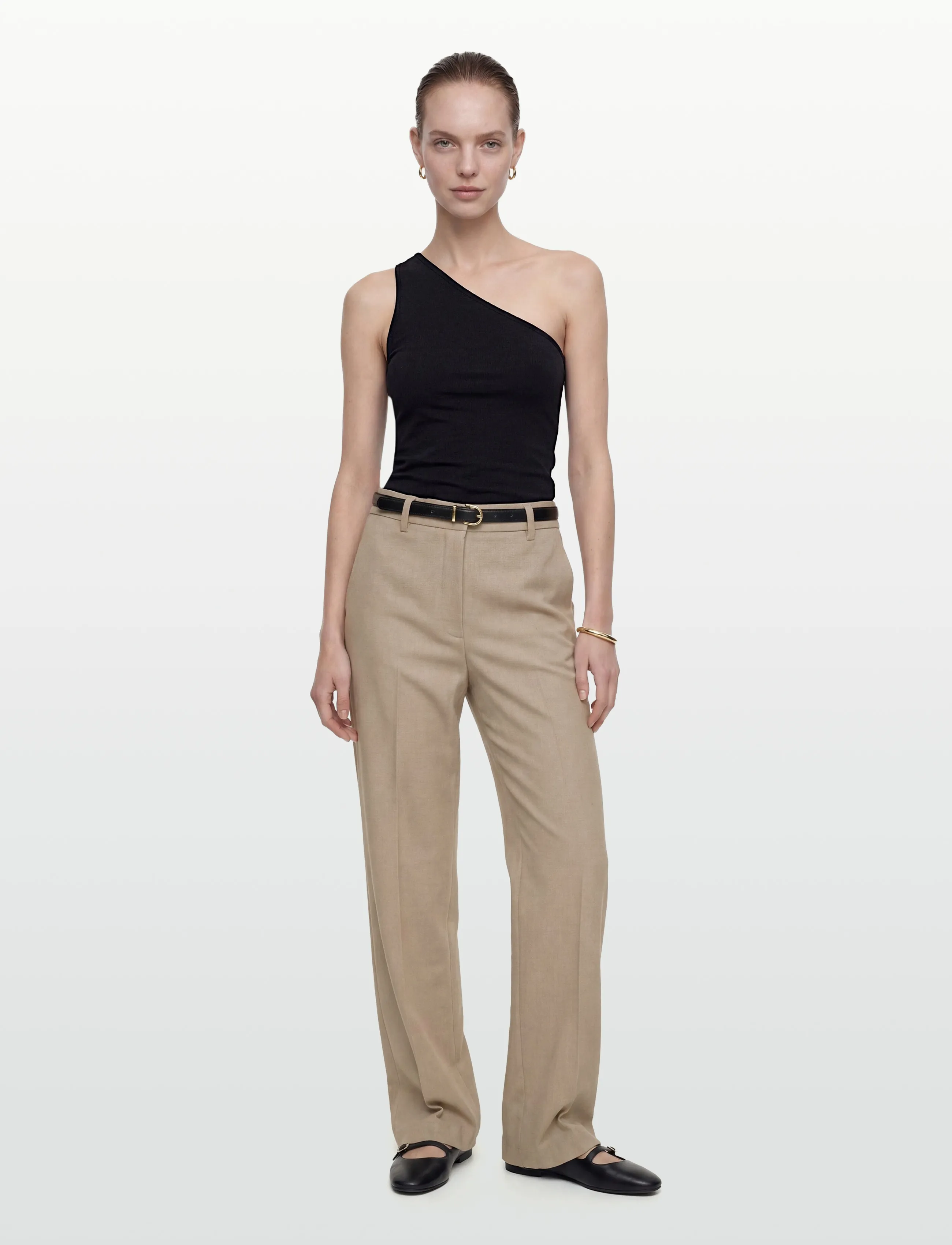 Copenhagen Muse CMTAILOR-PANTS - Kelnės - WINTER TWIG MELANGE / beige