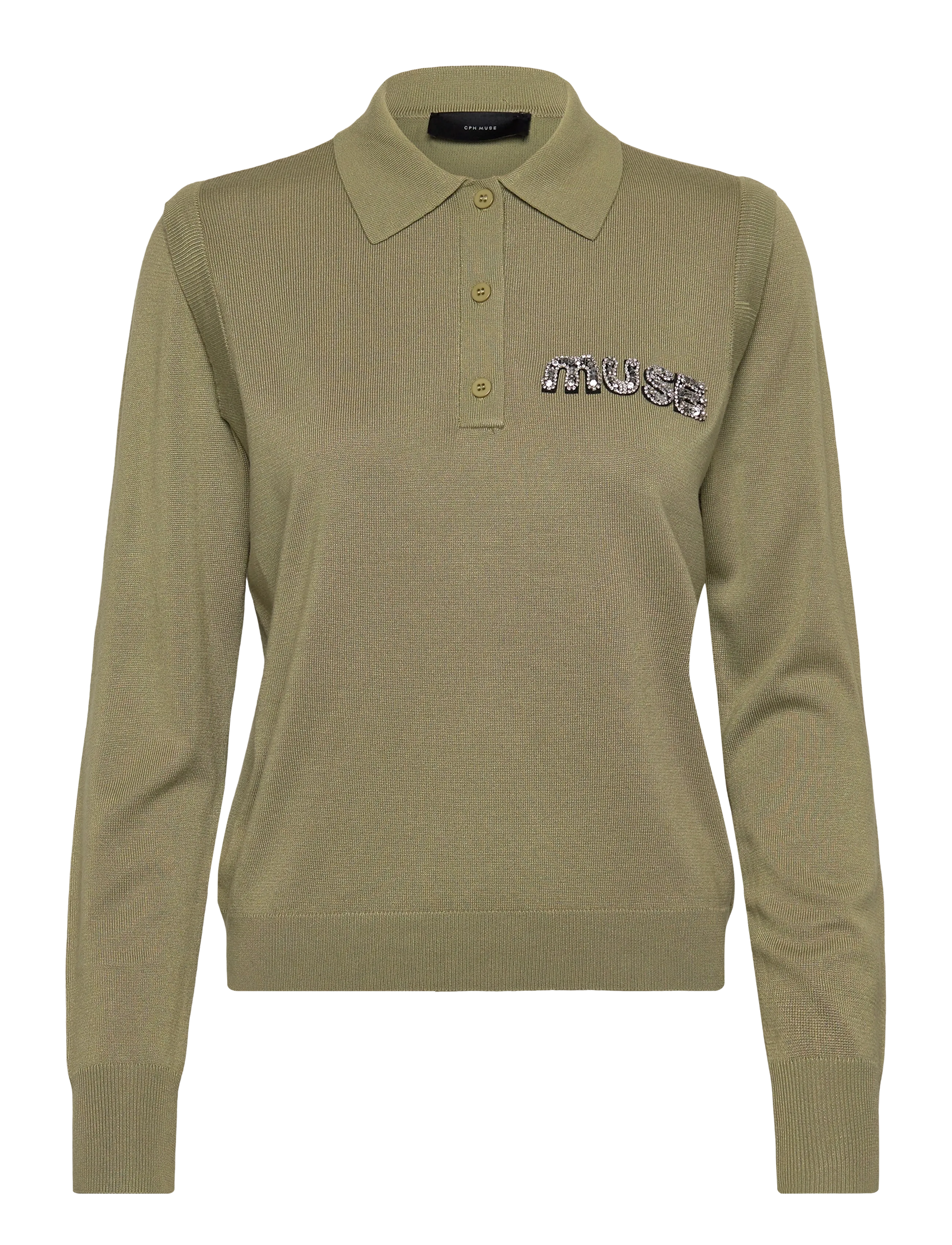 Copenhagen Muse CMVERAN-POLO - Long-sleeved tops - CEDAR / khaki/green