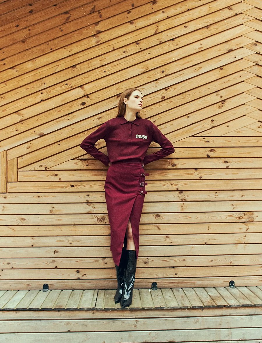 Copenhagen Muse - CMVERAN-POLO - pullover - windsor wine - 3
