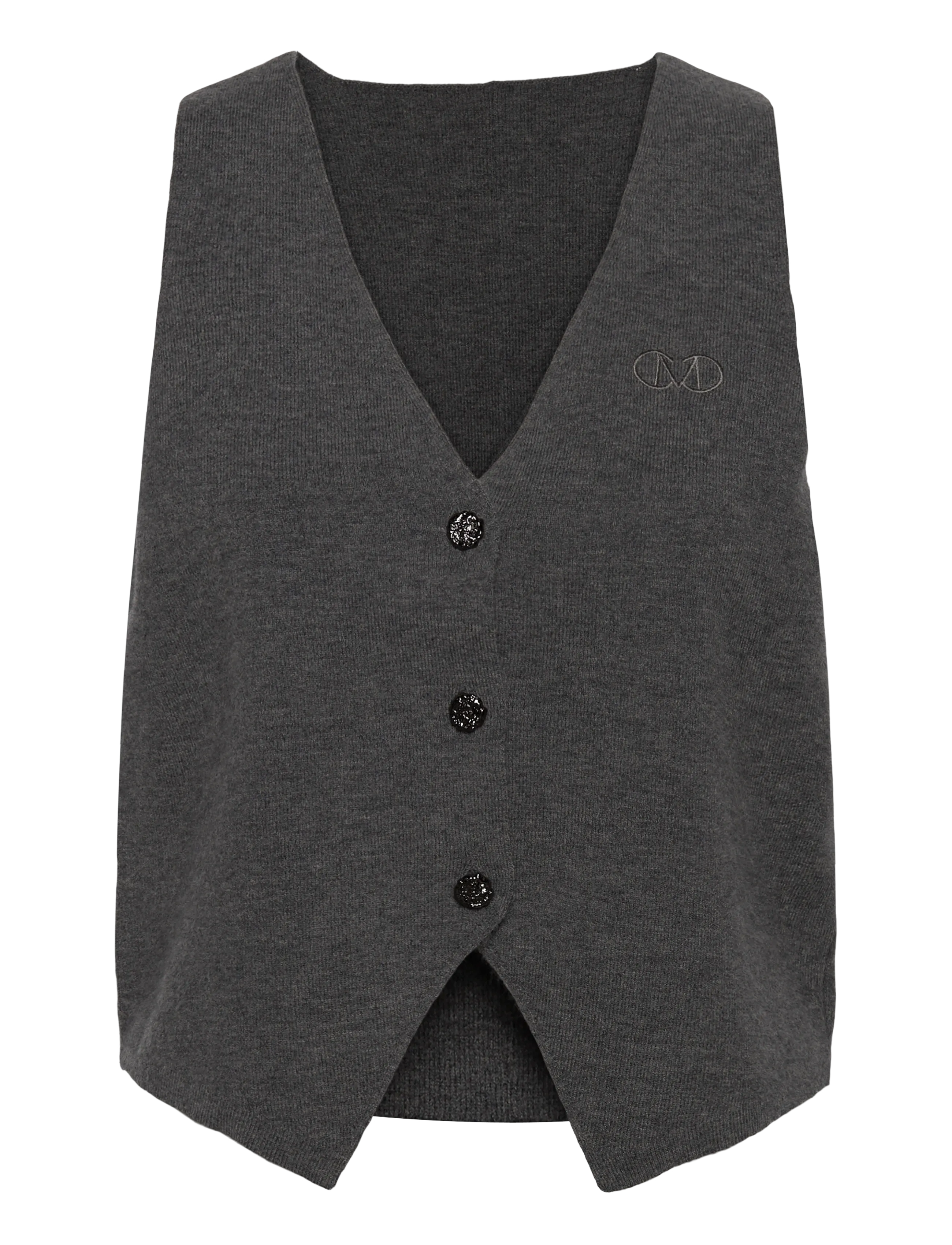 Copenhagen Muse CMZINA-WAISTCOAT - Transitional Layering - DARK GREY MELANGE / grey