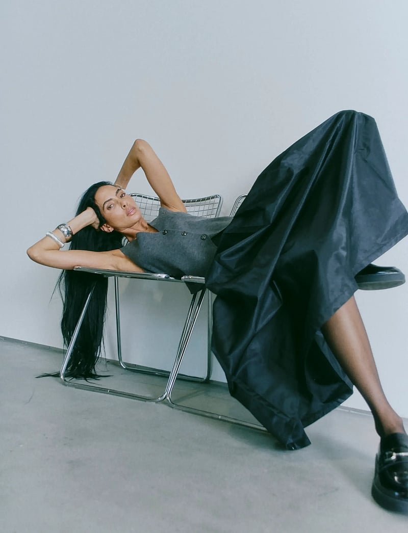 Copenhagen Muse - CMZINA-WAISTCOAT - gestrickte westen - dark grey melange - 3