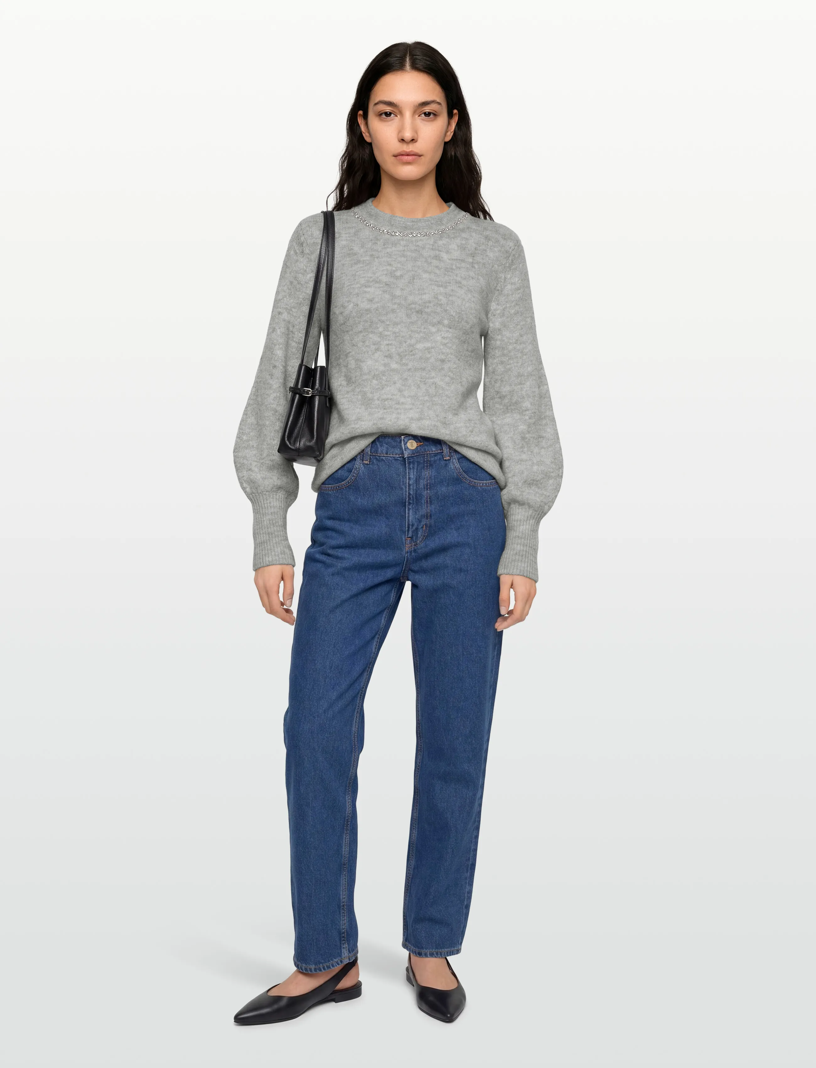 Copenhagen Muse - CMIBRA-PULLOVER - long-sleeved tops - light grey melange - 0
