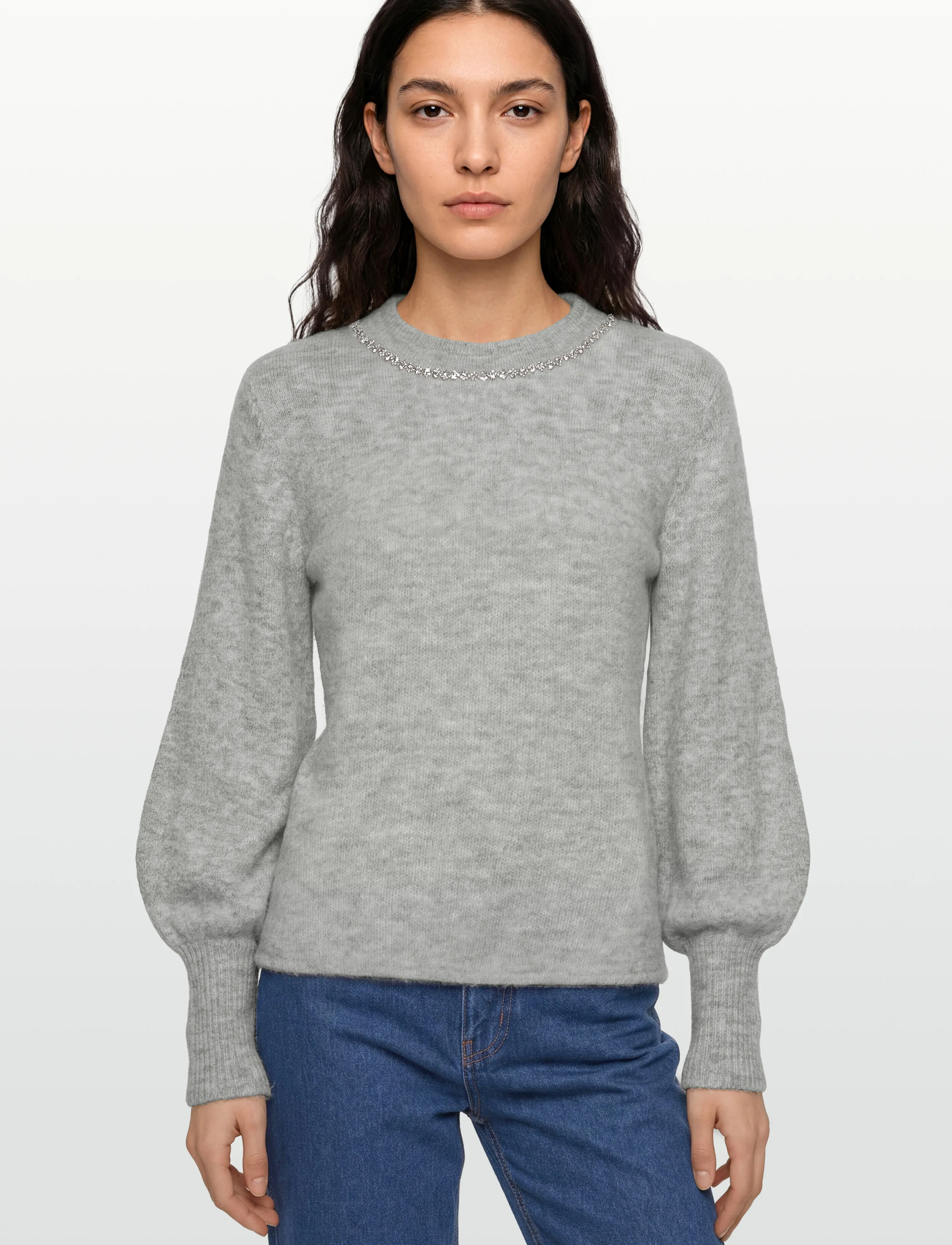 Copenhagen Muse - CMIBRA-PULLOVER - long-sleeved tops - light grey melange - 3