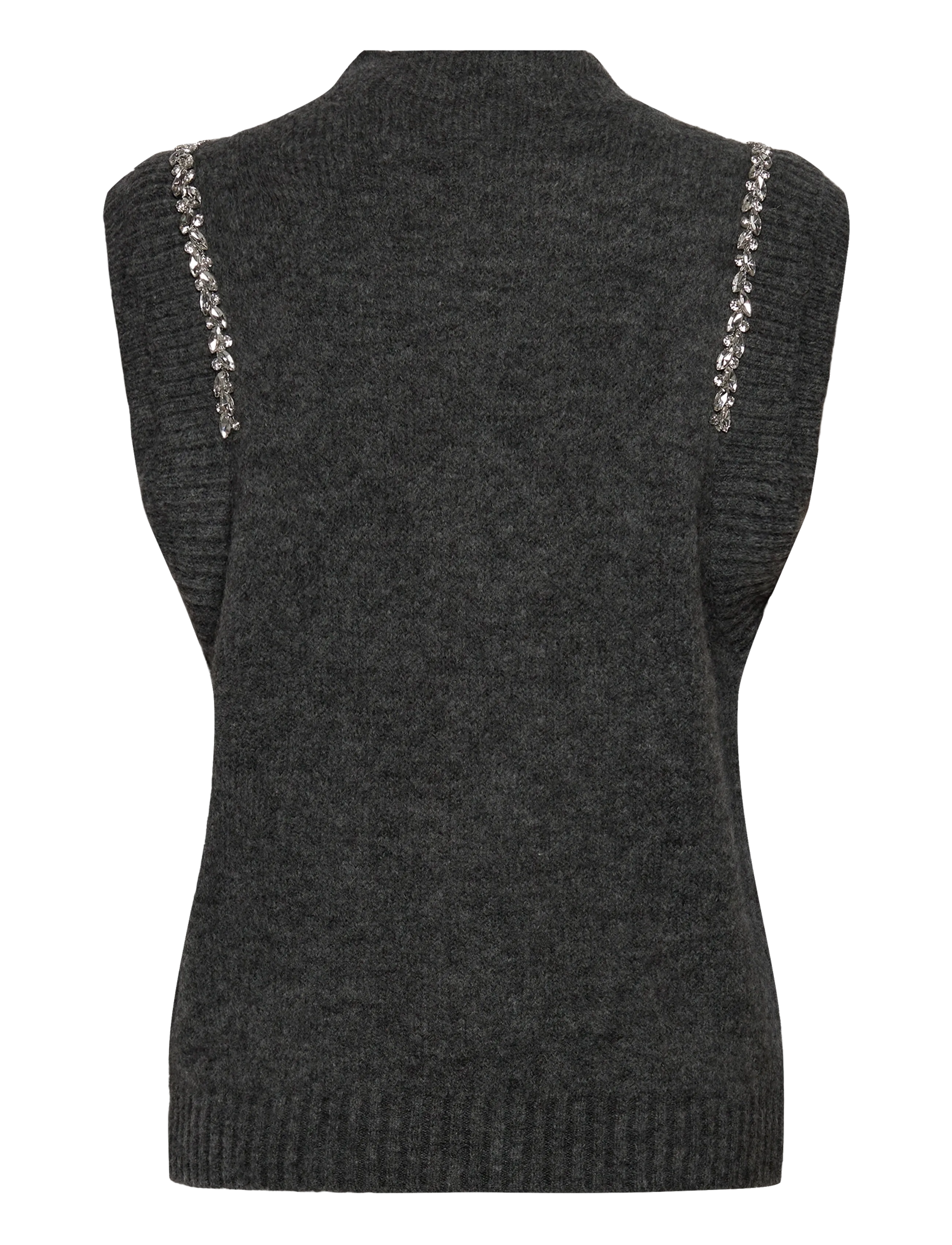 Copenhagen Muse - CMIBRA-WAISTCOAT - strikveste - dark grey melange - 2