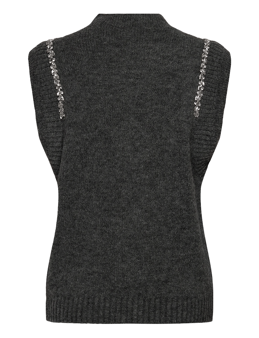 Copenhagen Muse - CMIBRA-WAISTCOAT - strickwesten - dark grey melange - 2