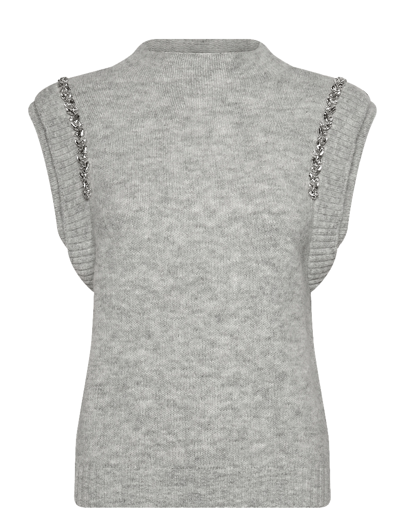 Copenhagen Muse - CMIBRA-WAISTCOAT - strikveste - light grey melange - 0