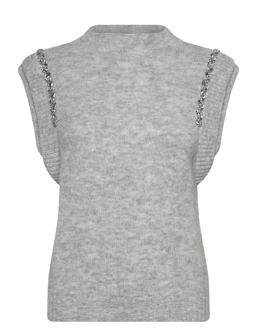 Copenhagen Muse - CMIBRA-WAISTCOAT - vestes tricot - light grey melange - 0