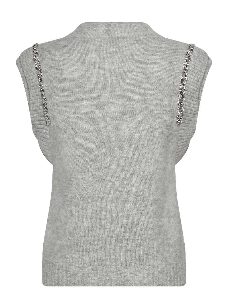 Copenhagen Muse - CMIBRA-WAISTCOAT - strikveste - light grey melange - 1