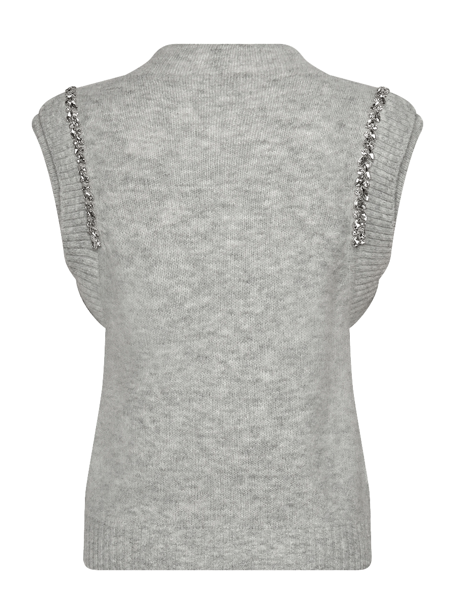 Copenhagen Muse - CMIBRA-WAISTCOAT - vestes tricot - light grey melange - 1