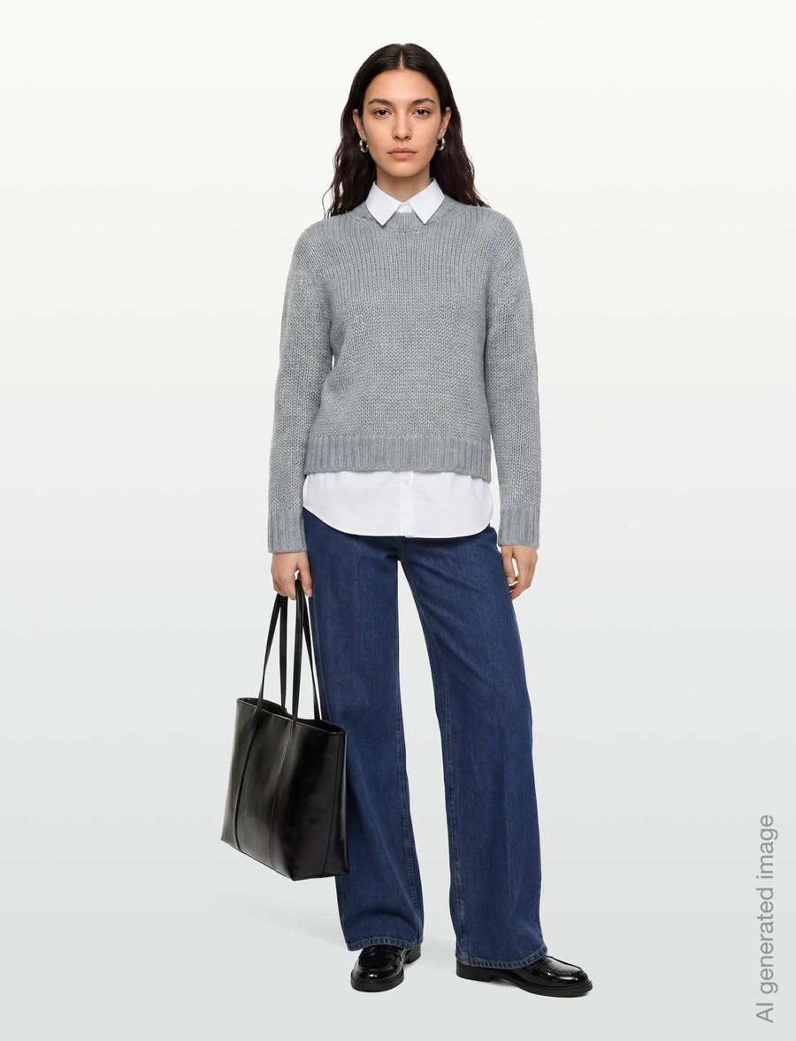 Copenhagen Muse - CMYASMIN-PULLOVER - pullover - light grey melange - 0