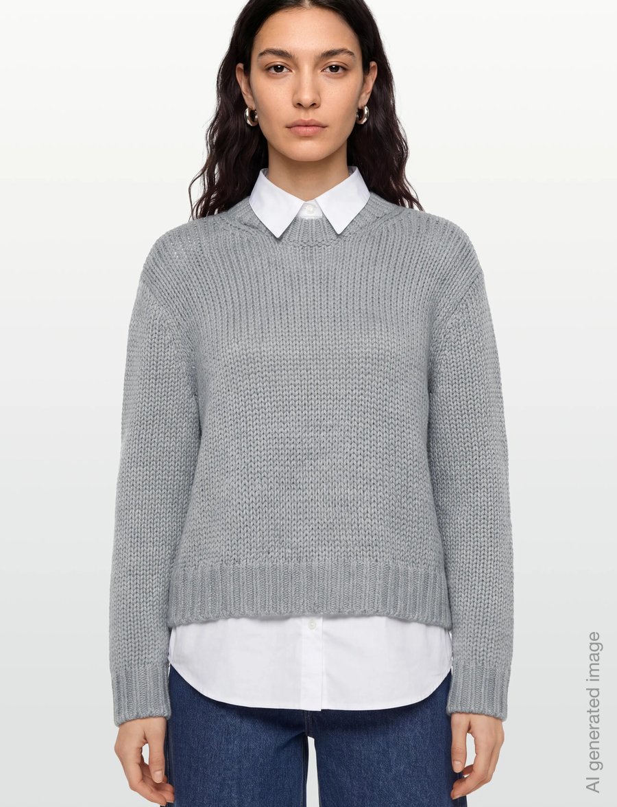Copenhagen Muse - CMYASMIN-PULLOVER - pullover - light grey melange - 4