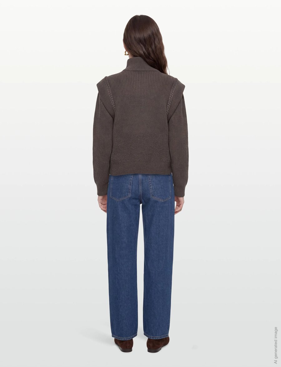 Copenhagen Muse - CMYARI-PULLOVER - rollkragenpullover - dark olive - 4