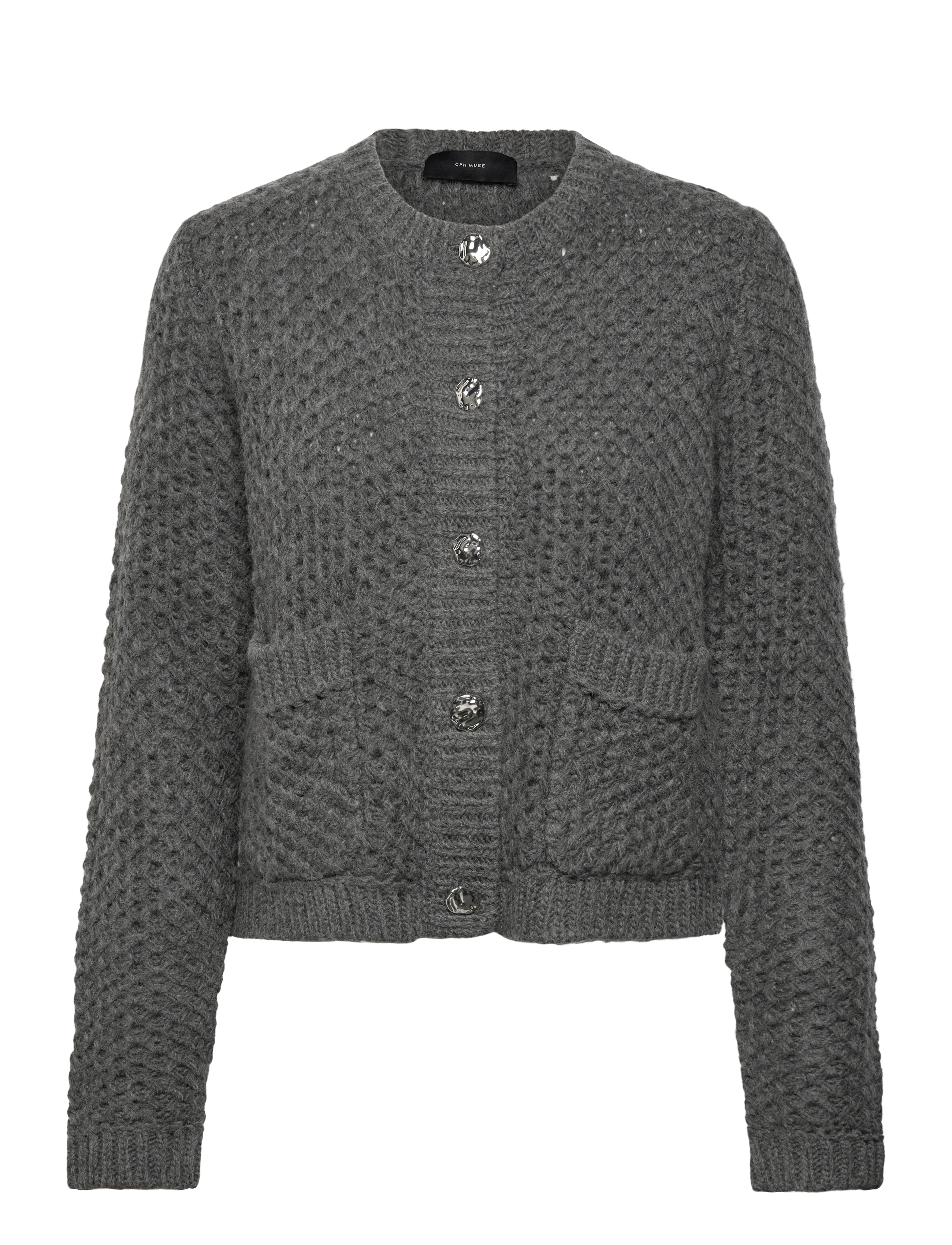 Copenhagen Muse CMCOLETTE-CARDIGAN - Cardigans - DARK GREY MELANGE / grey