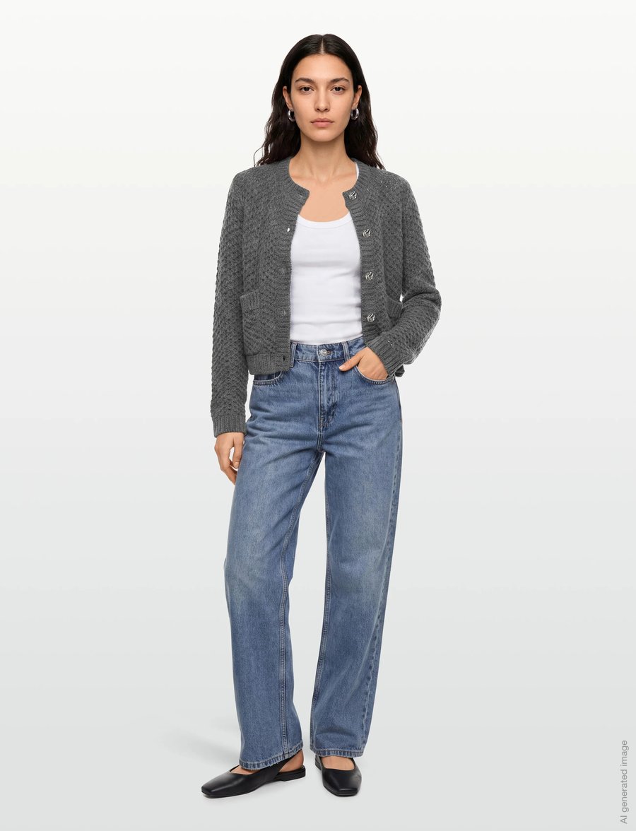 Copenhagen Muse - CMCOLETTE-CARDIGAN - strickjacken - dark grey melange - 0