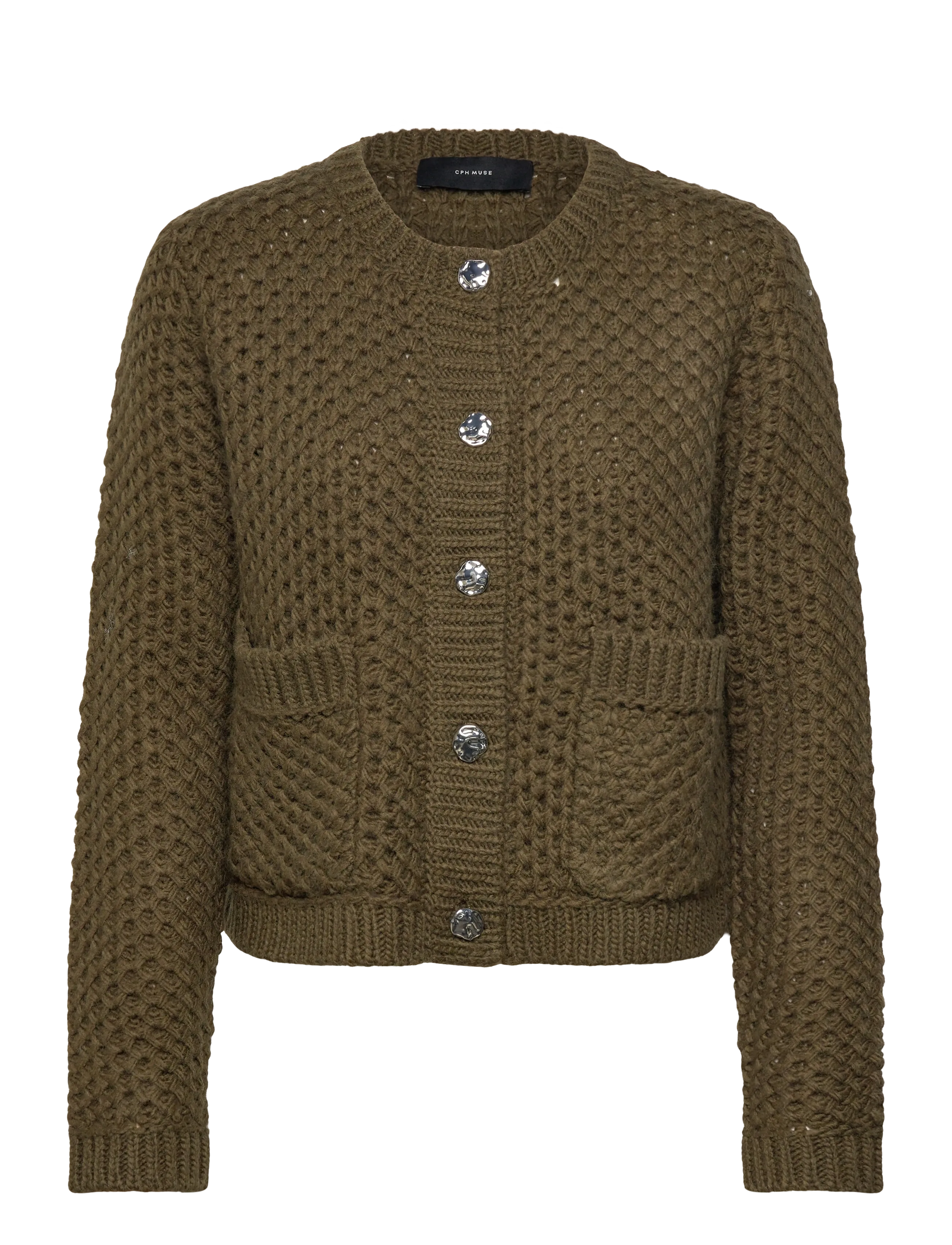 Copenhagen Muse CMCOLETTE-CARDIGAN - Officewear - DARK OLIVE / khaki/green