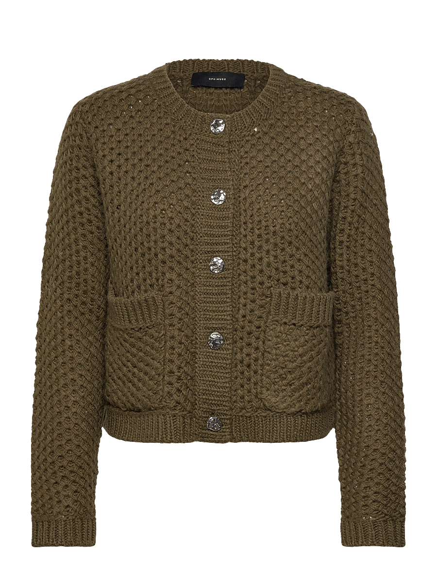 Copenhagen Muse - CMCOLETTE-CARDIGAN - gilets - dark olive - 0
