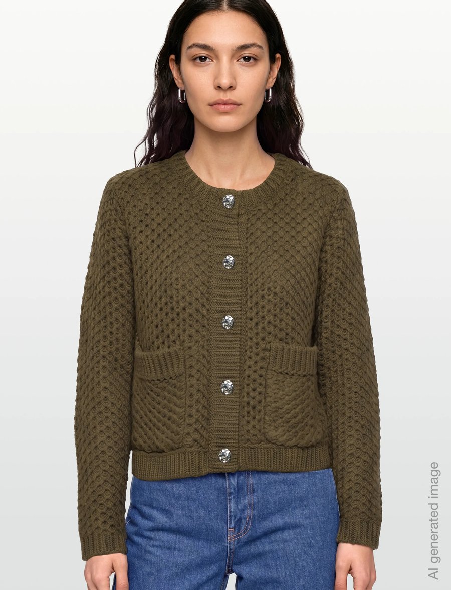 Copenhagen Muse - CMCOLETTE-CARDIGAN - strickjacken - dark olive - 3