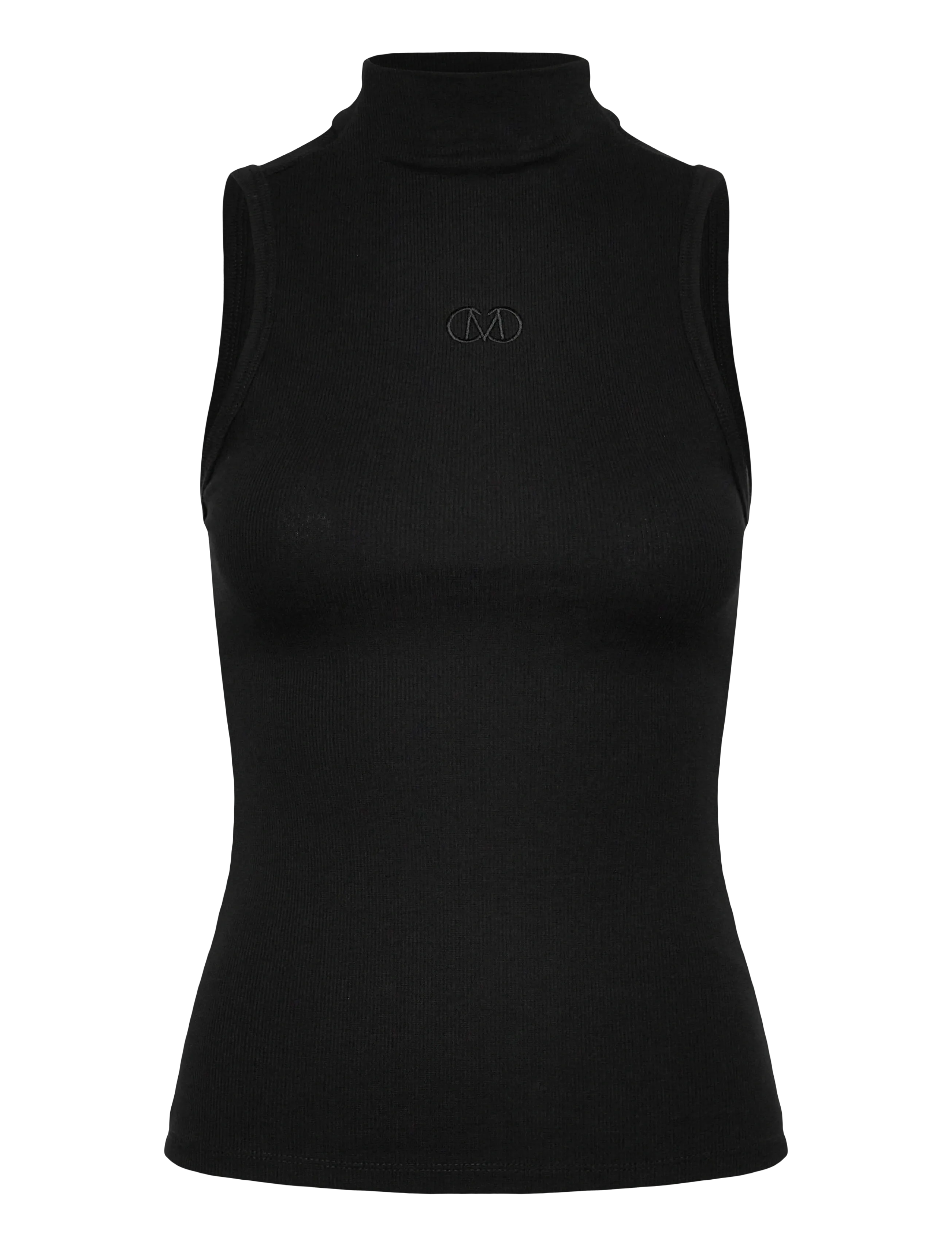 CMSIV-TOP is a tight-fitting top in a thick and stretchy material with a ribbed - BLACK