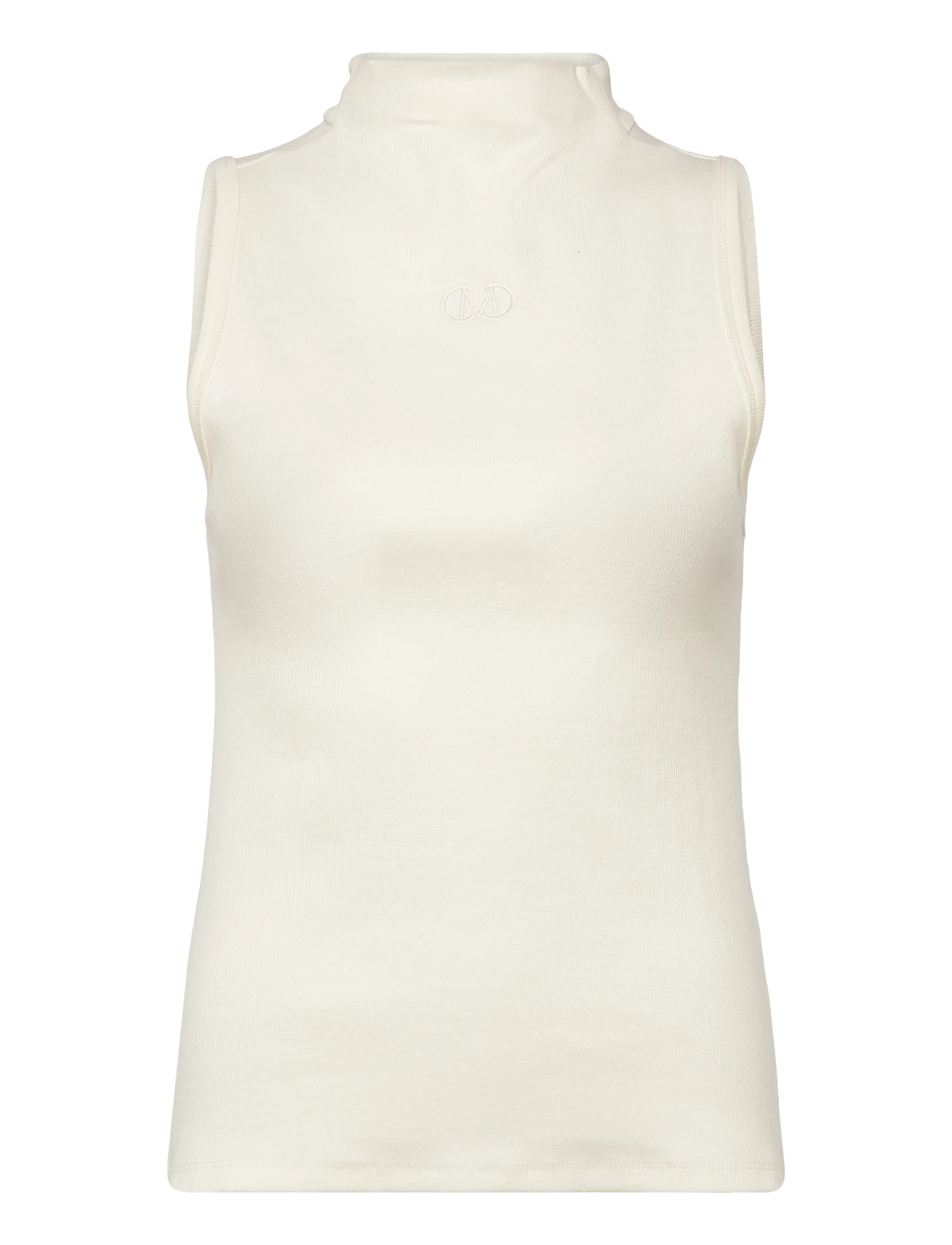 Copenhagen Muse CMSIV-TOP is a tight-fitting top in a thick and stretchy material with a ribbed - T-Shirts & Tops - JET STREAM / cream