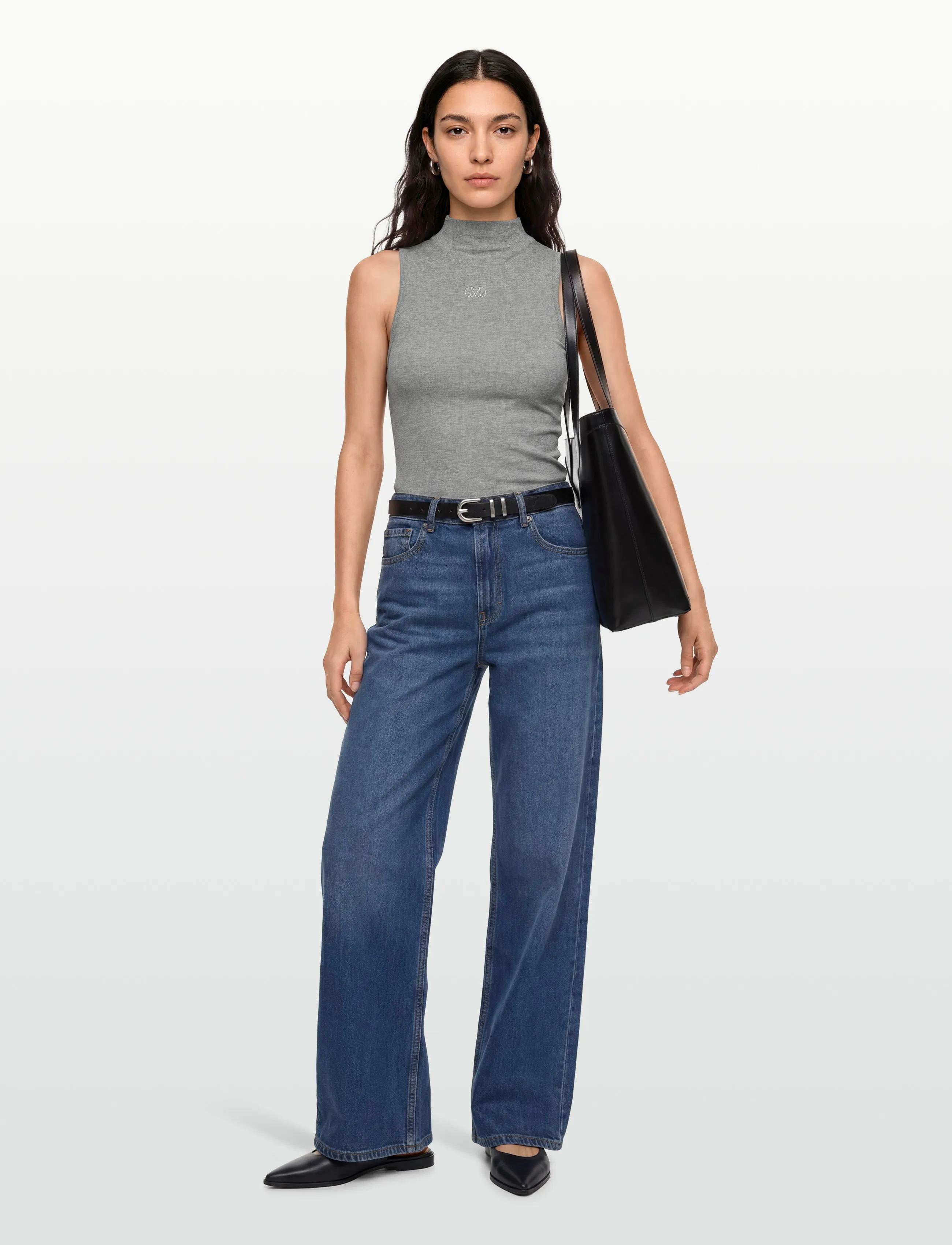 Copenhagen Muse Cmsiv-Top Is A Tight-Fitting Top In Thick And Stretchy Material With Ribbed, XS, T-shirts & Oberteile, Grau - Sleeveless, Frauen