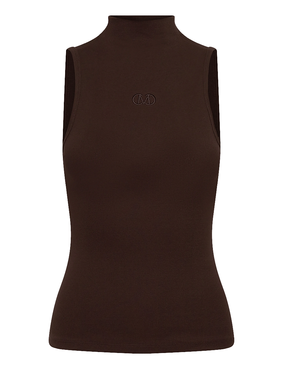 Copenhagen Muse - CMSIV-TOP is a tight-fitting top in a thick and stretchy material with a ribbed - topi bez piedurknēm - molÉ - 1