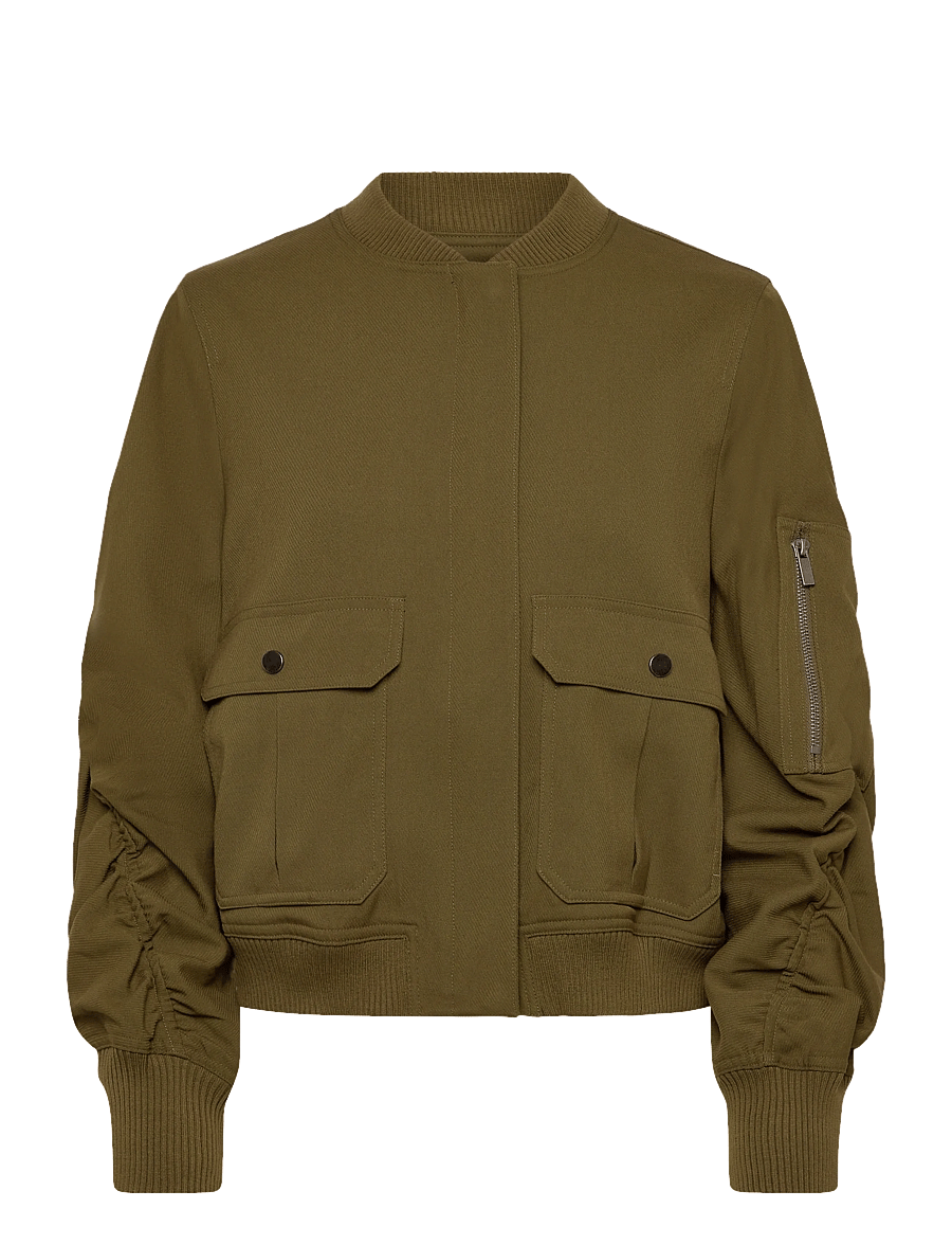 Copenhagen Muse - CMTAILOR-JACKET is a bomber jacket in a premium material with a logo printed lin - frühlingsjacken - dark olive - 0
