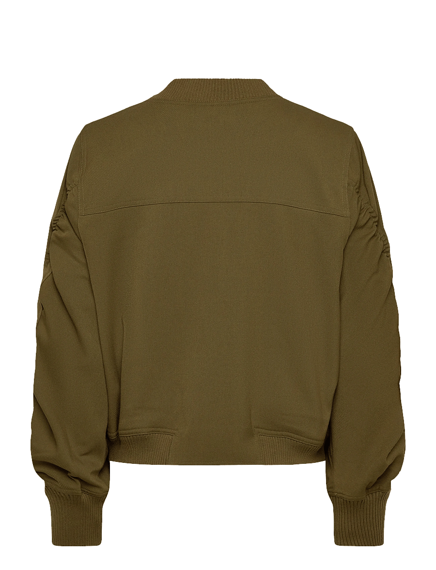 Copenhagen Muse - CMTAILOR-JACKET is a bomber jacket in a premium material with a logo printed lin - frühlingsjacken - dark olive - 1