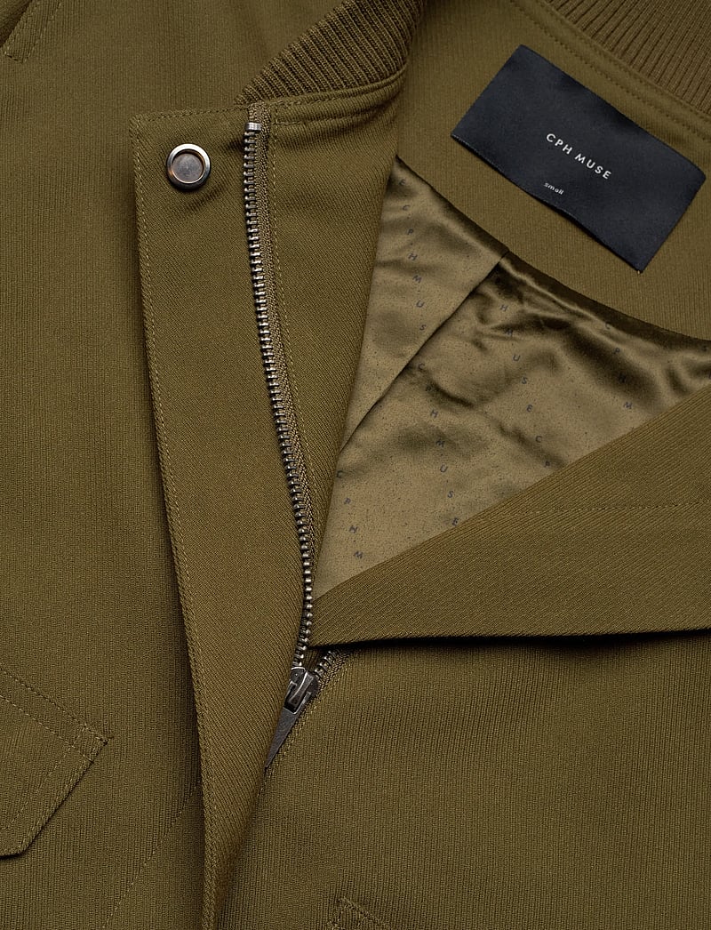 Copenhagen Muse - CMTAILOR-JACKET is a bomber jacket in a premium material with a logo printed lin - tunna jackor - dark olive - 2