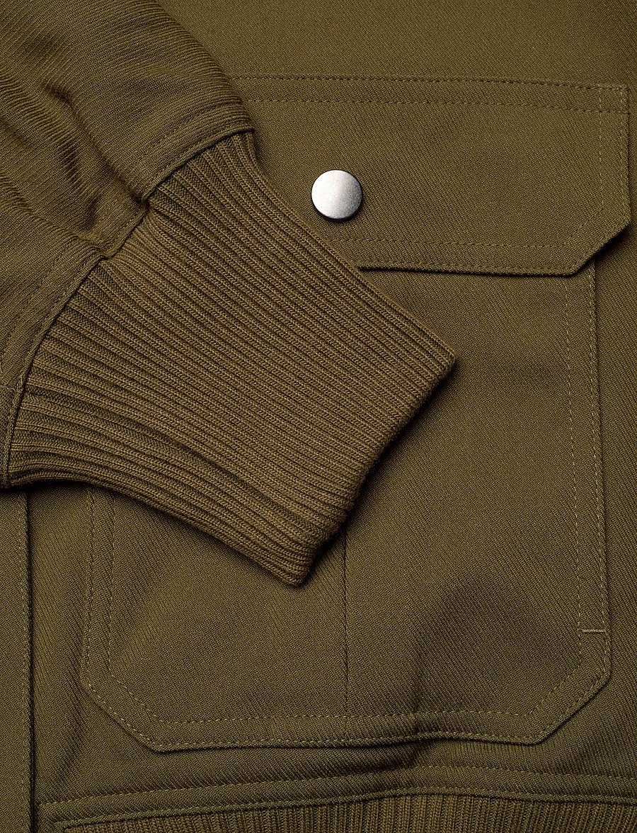 Copenhagen Muse - CMTAILOR-JACKET is a bomber jacket in a premium material with a logo printed lin - frühlingsjacken - dark olive - 3