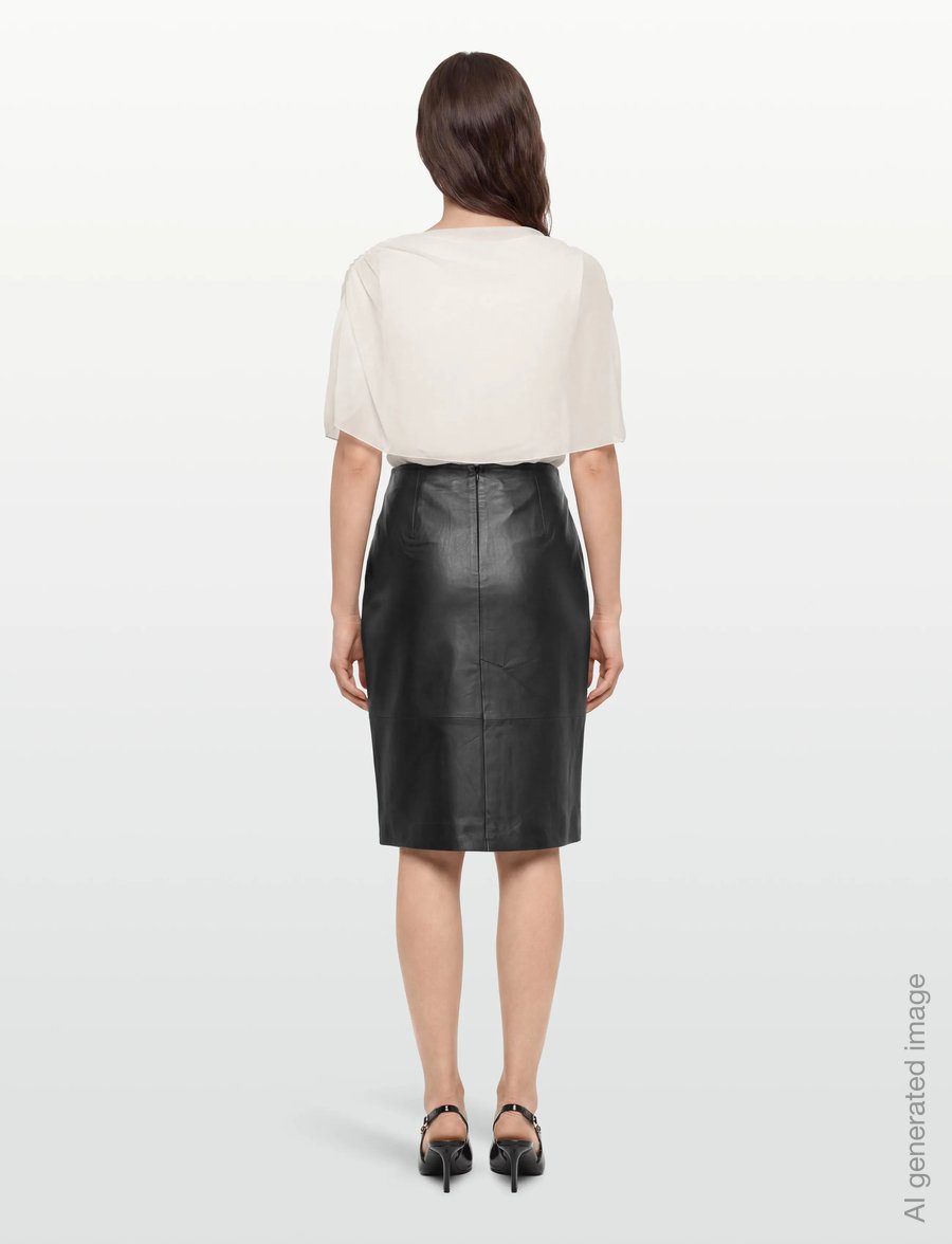 Copenhagen Muse - CMBARON-SKIRT - nahkseelikud - black - 4