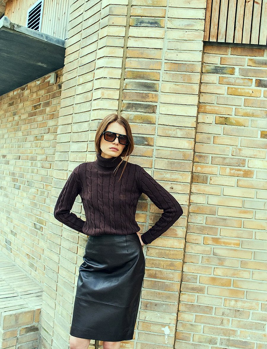 Copenhagen Muse - CMBARON-SKIRT - leather skirts - molÉ - 3