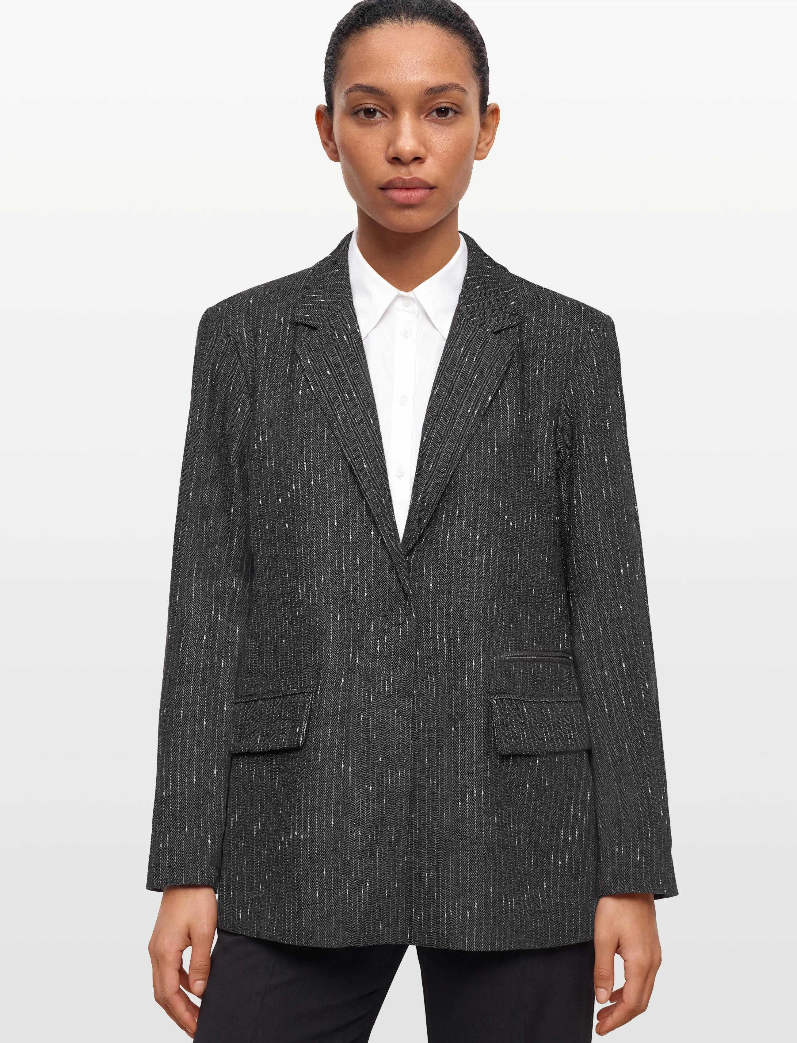 Copenhagen Muse - CMTRINA-BLAZER - einreihige blazer - medium grey mlg. - 3