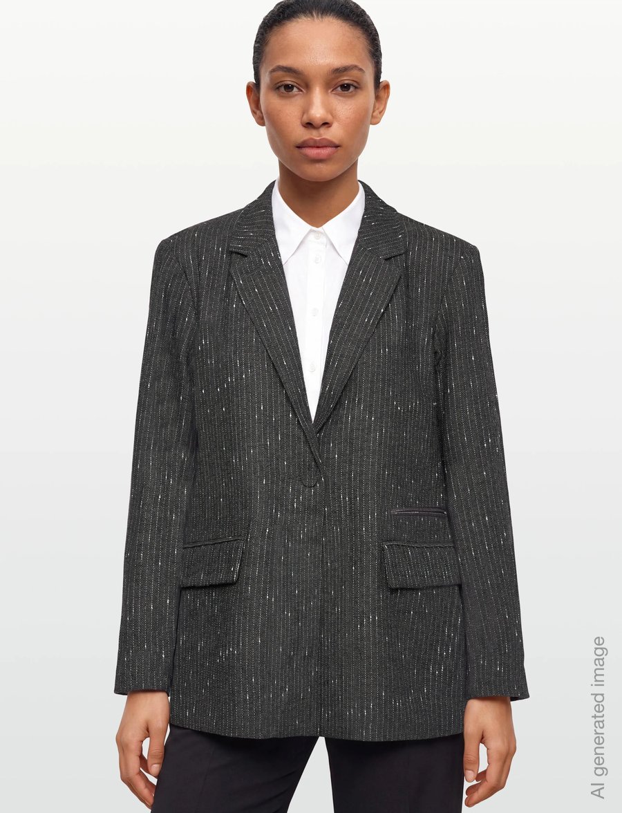 Copenhagen Muse - CMTRINA-BLAZER - einreihige blazer - medium grey mlg. - 3